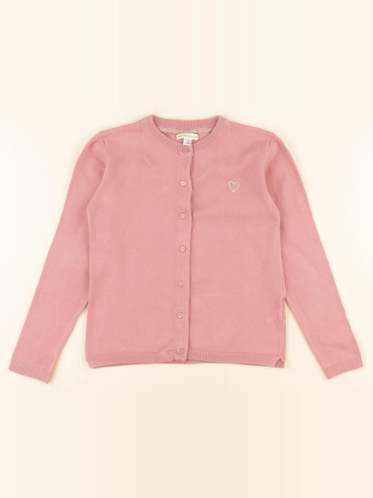 Vertbaudet - gilet rose - 8 ans