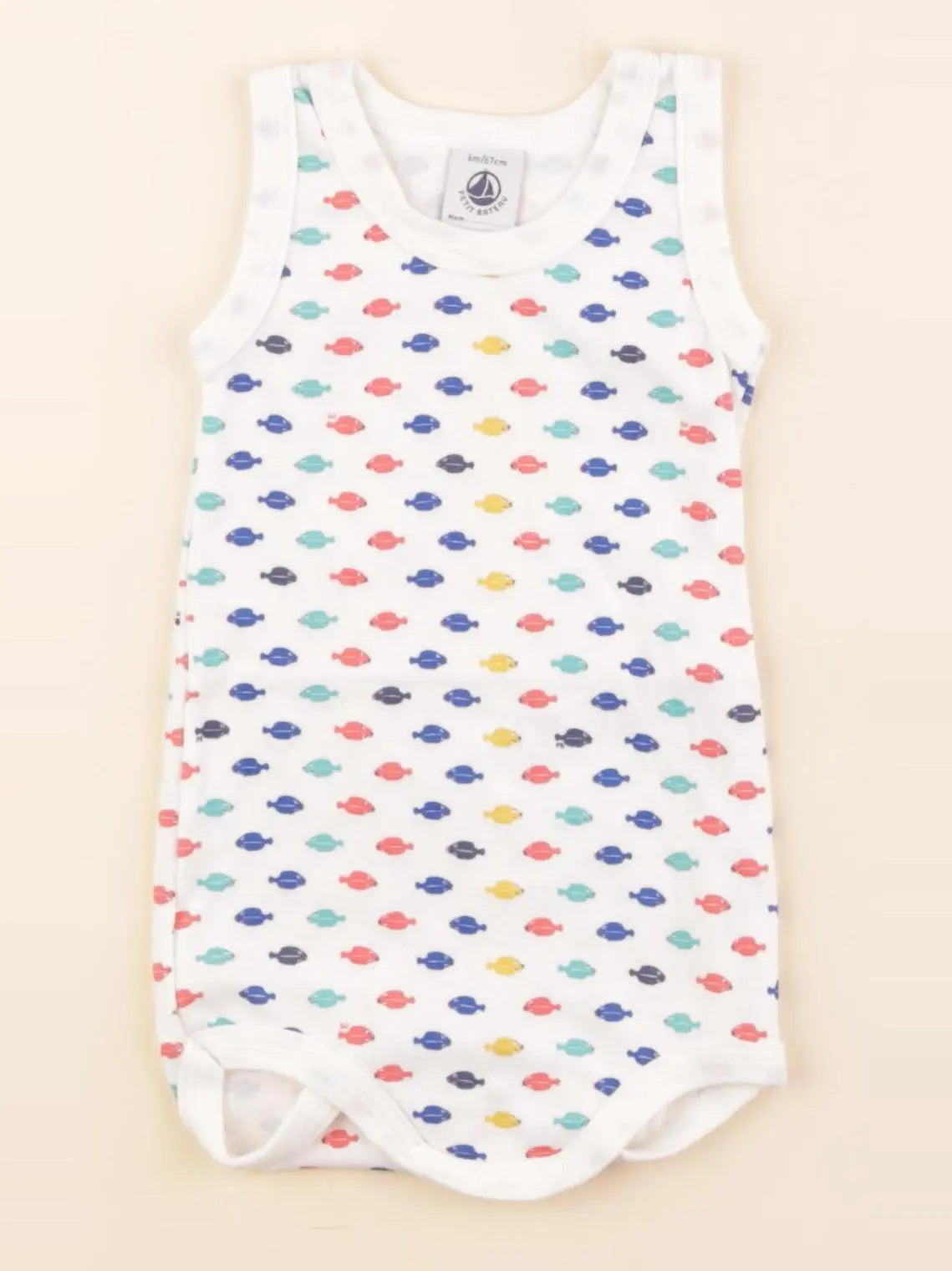 Petit Bateau - body blanc - 6 mois