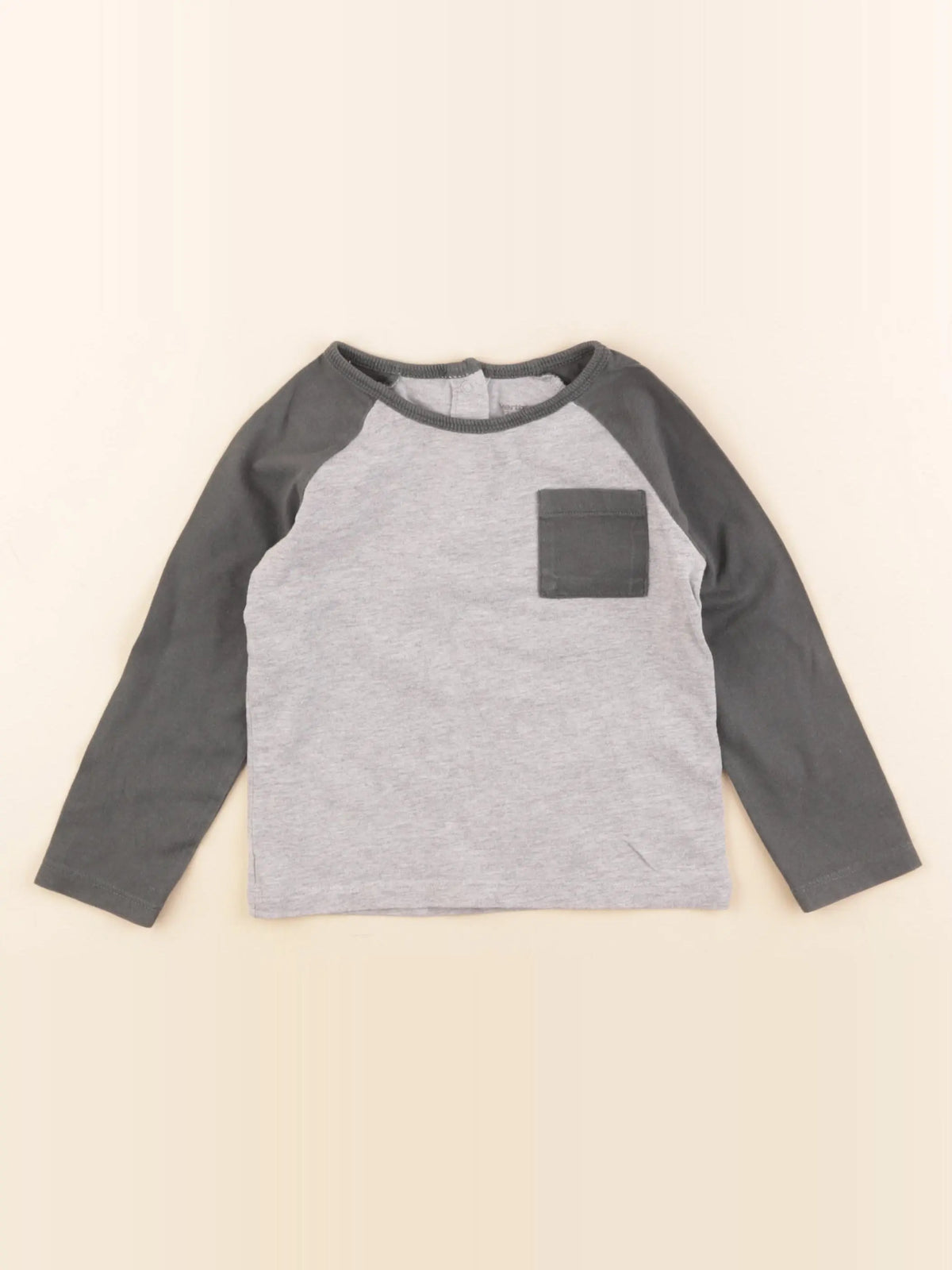 Vertbaudet - tee-shirt gris, vert - 2 ans