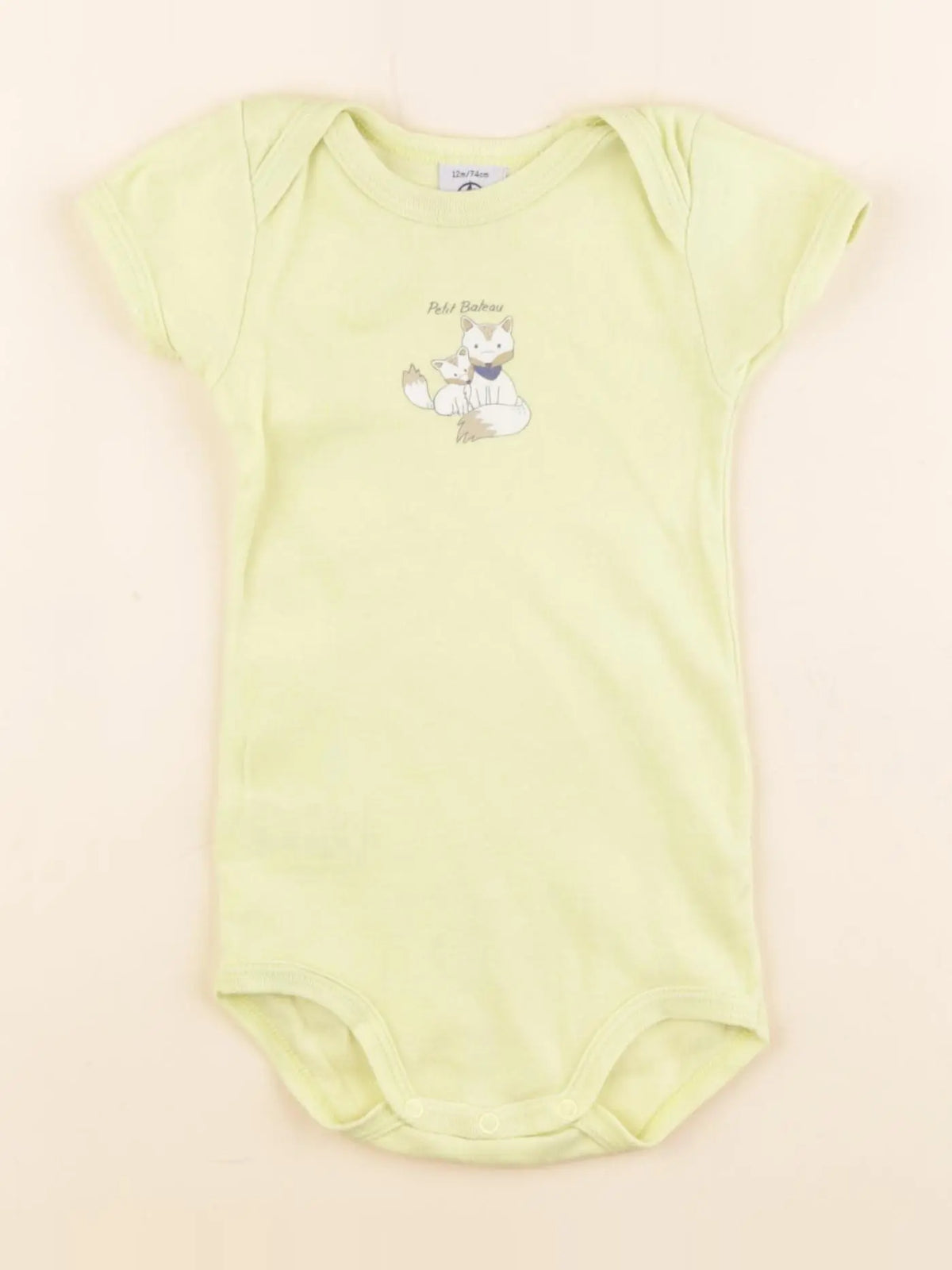 Petit Bateau - body jaune - 12 mois