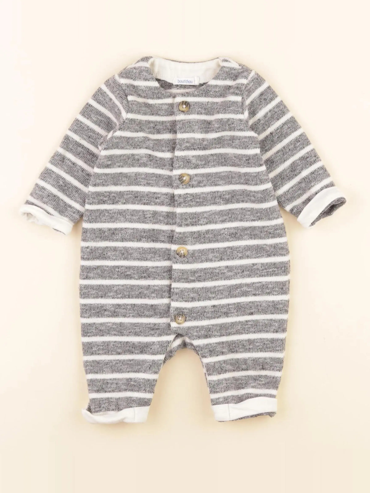 Boutchou - combinaison gris, blanc - 1 mois