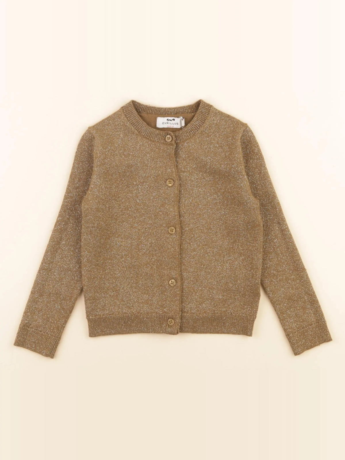 Cyrillus - gilet marron, or - 4 ans