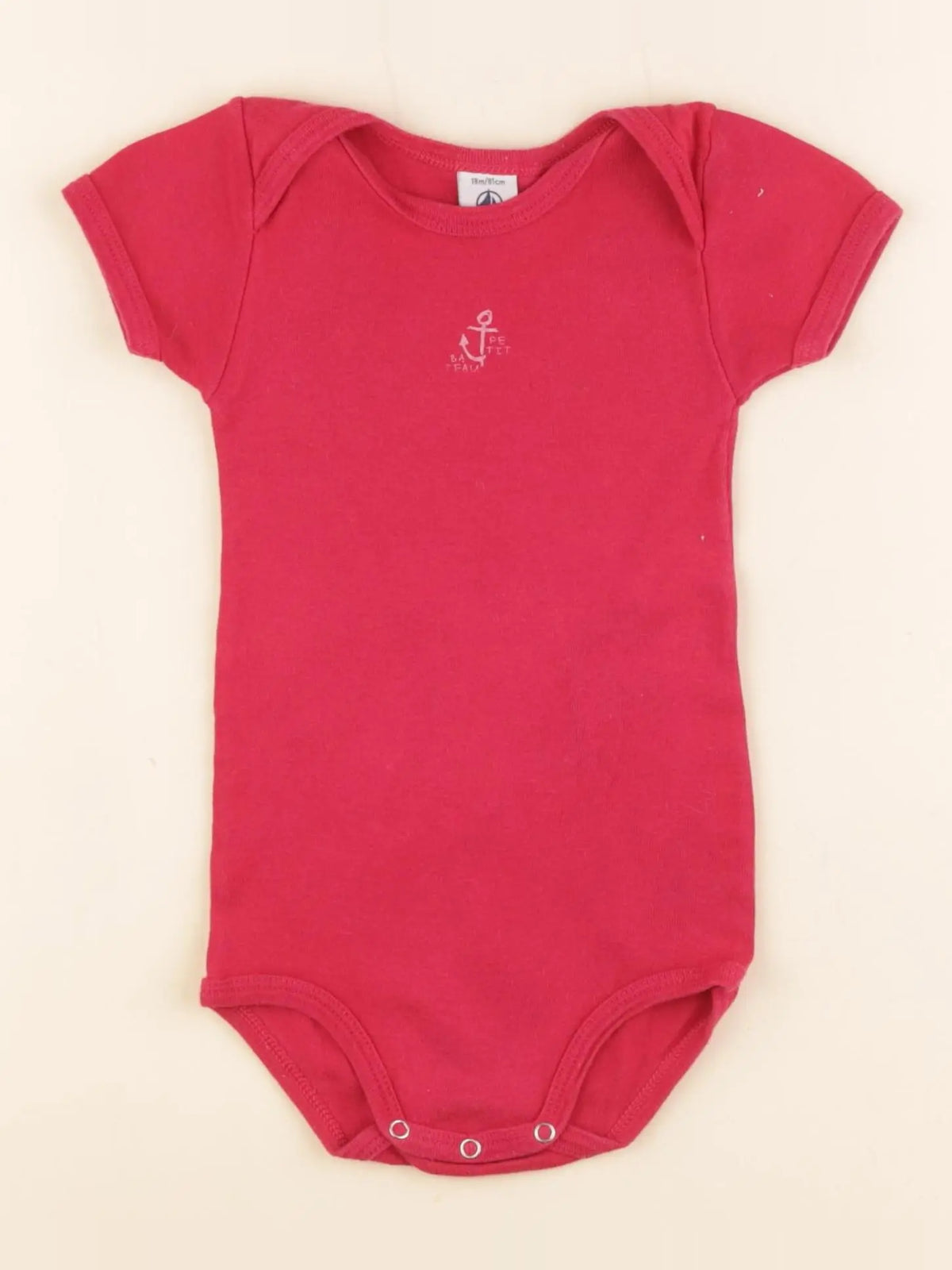 Petit Bateau - body rose - 18 mois