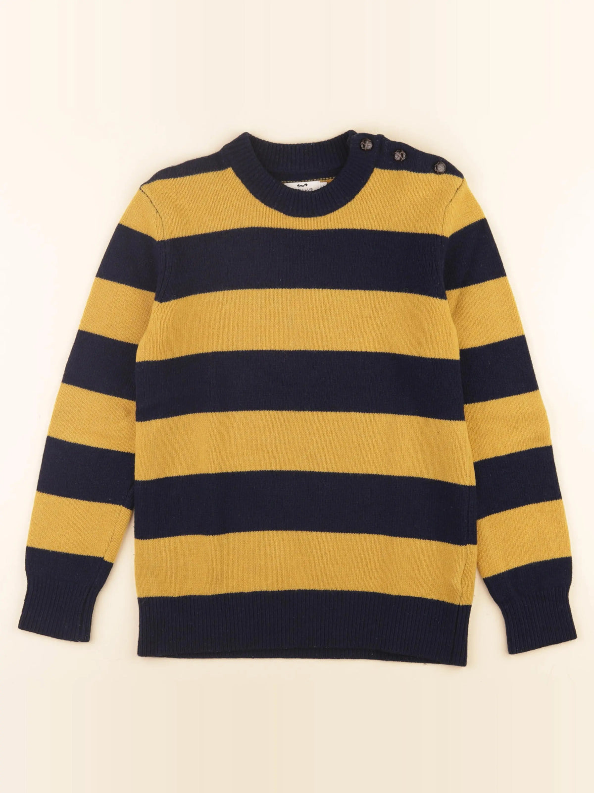 Cyrillus - pull bleu, jaune - 12 ans