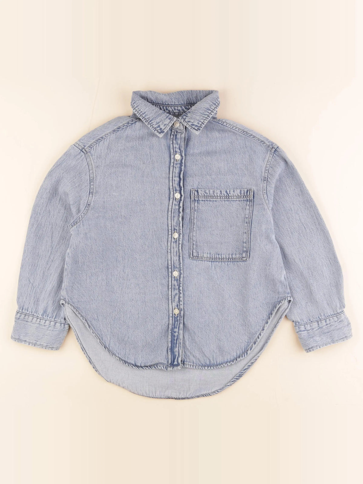 Zara - blouse bleu - 8/9 ans