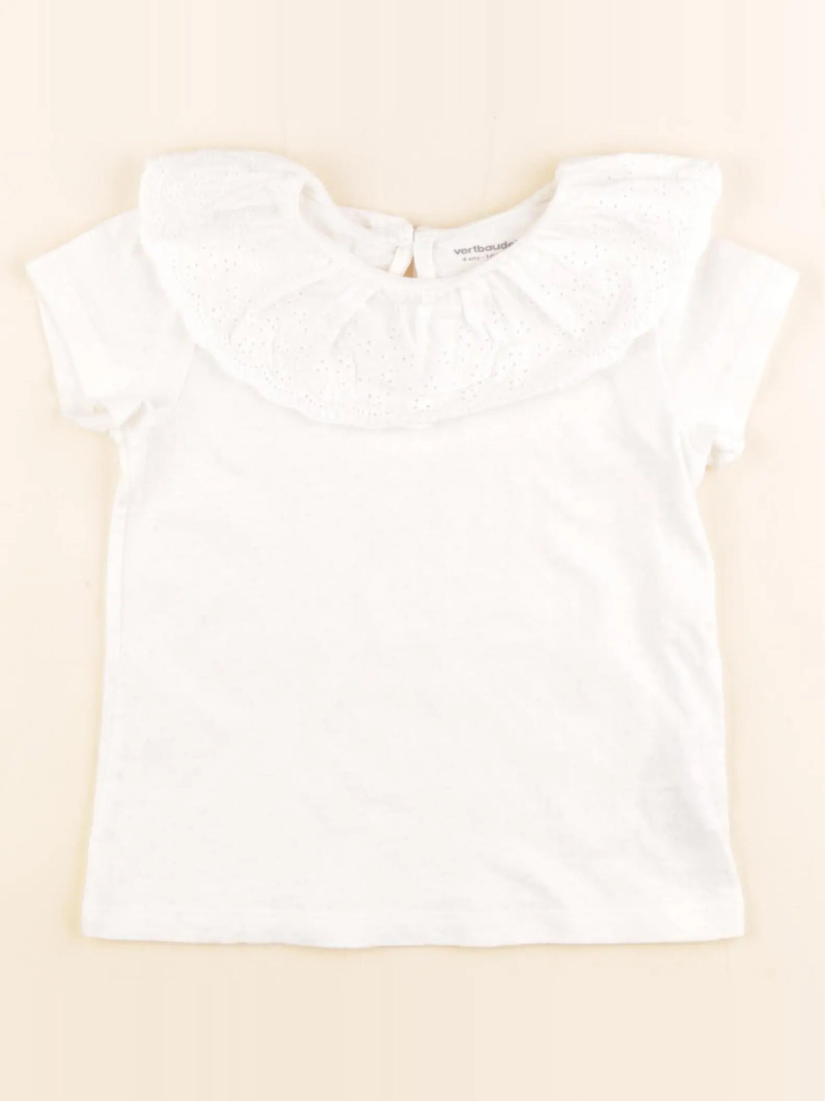 Vertbaudet - tee-shirt blanc - 4 ans