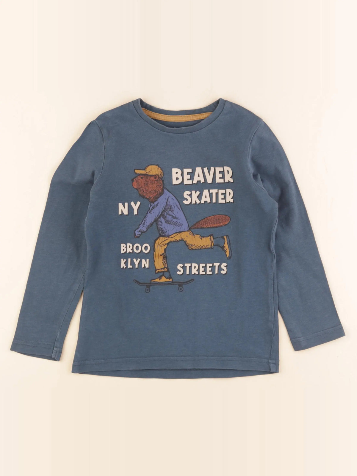 Vertbaudet - tee-shirt bleu - 6 ans