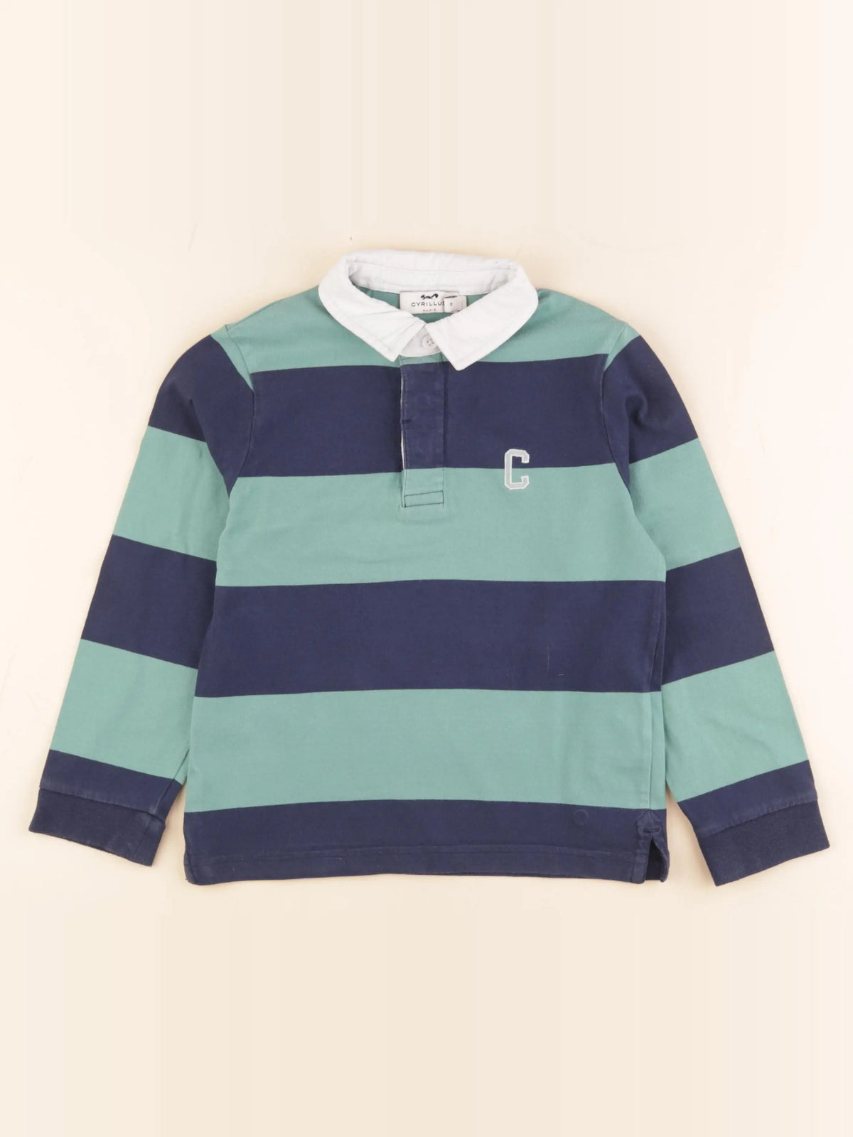 Cyrillus - polo bleu, vert - 6 ans