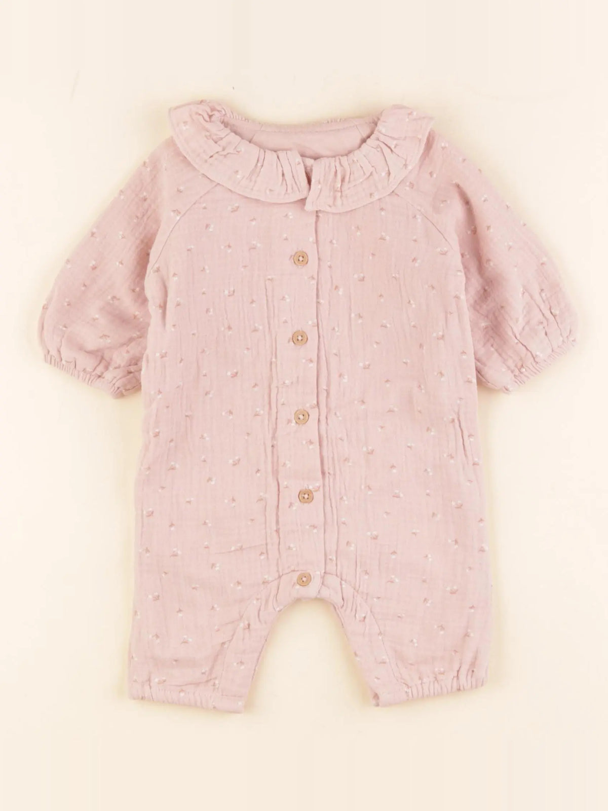 Vertbaudet - combinaison rose - 1 mois