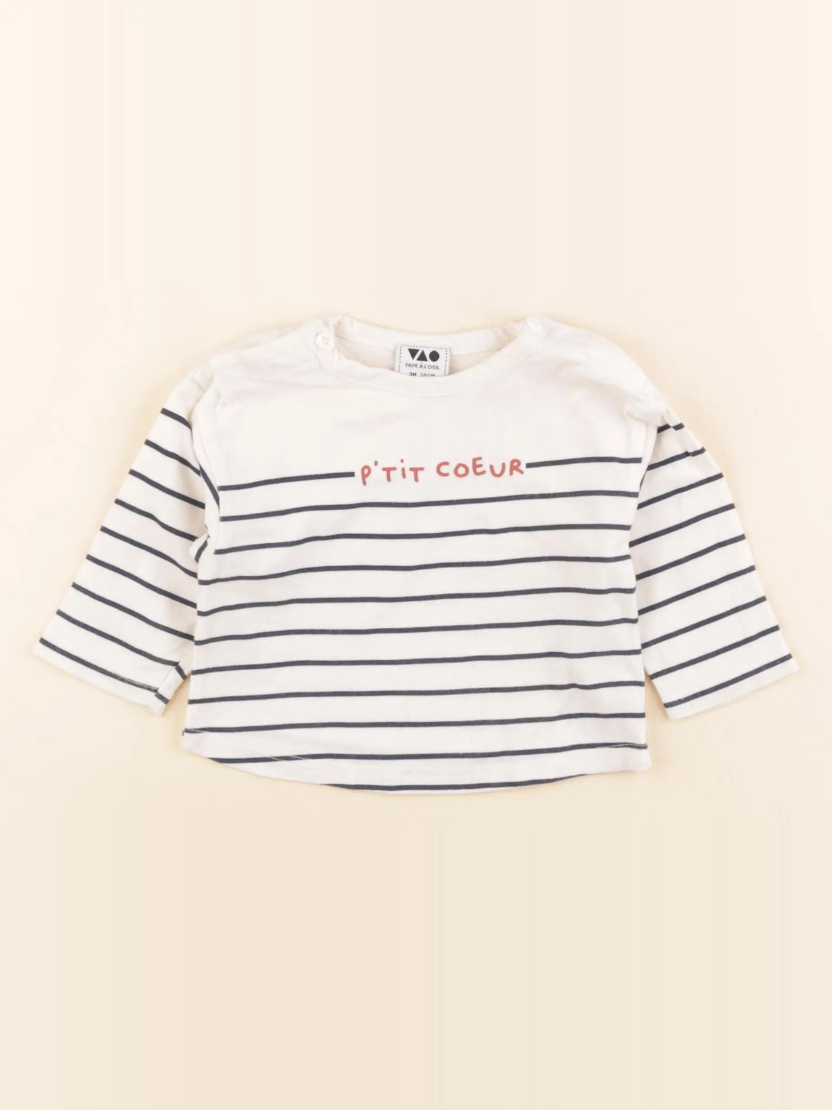 Tape à l'oeil - tee-shirt beige - 3 mois