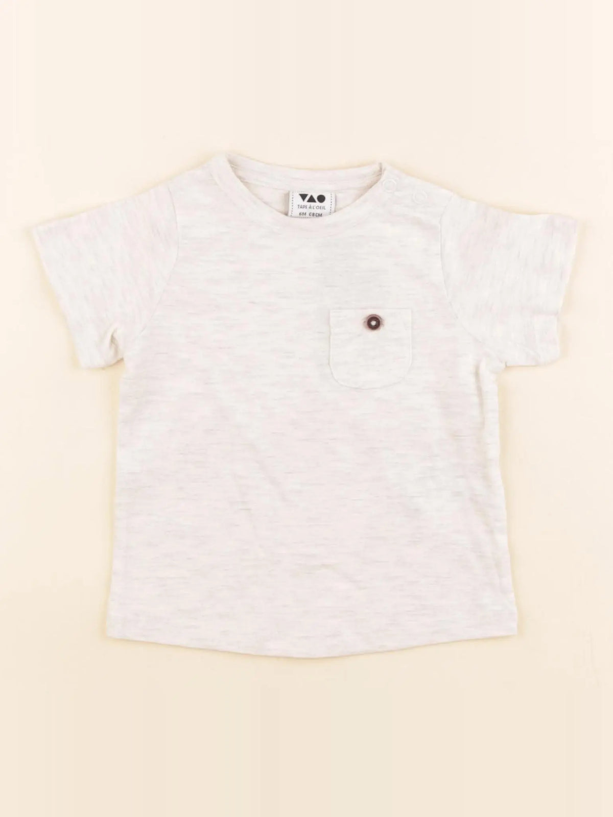 Tape à l'oeil - tee-shirt beige - 6 mois