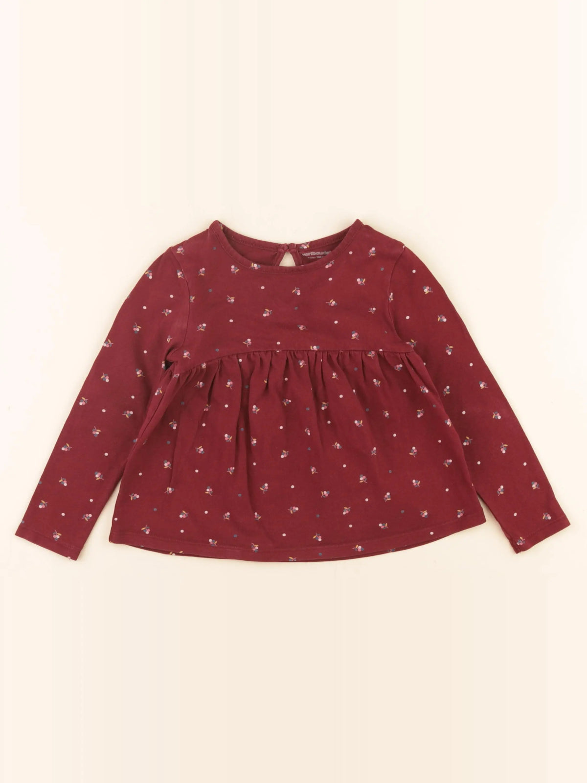 Vertbaudet - tee-shirt rouge - 4 ans