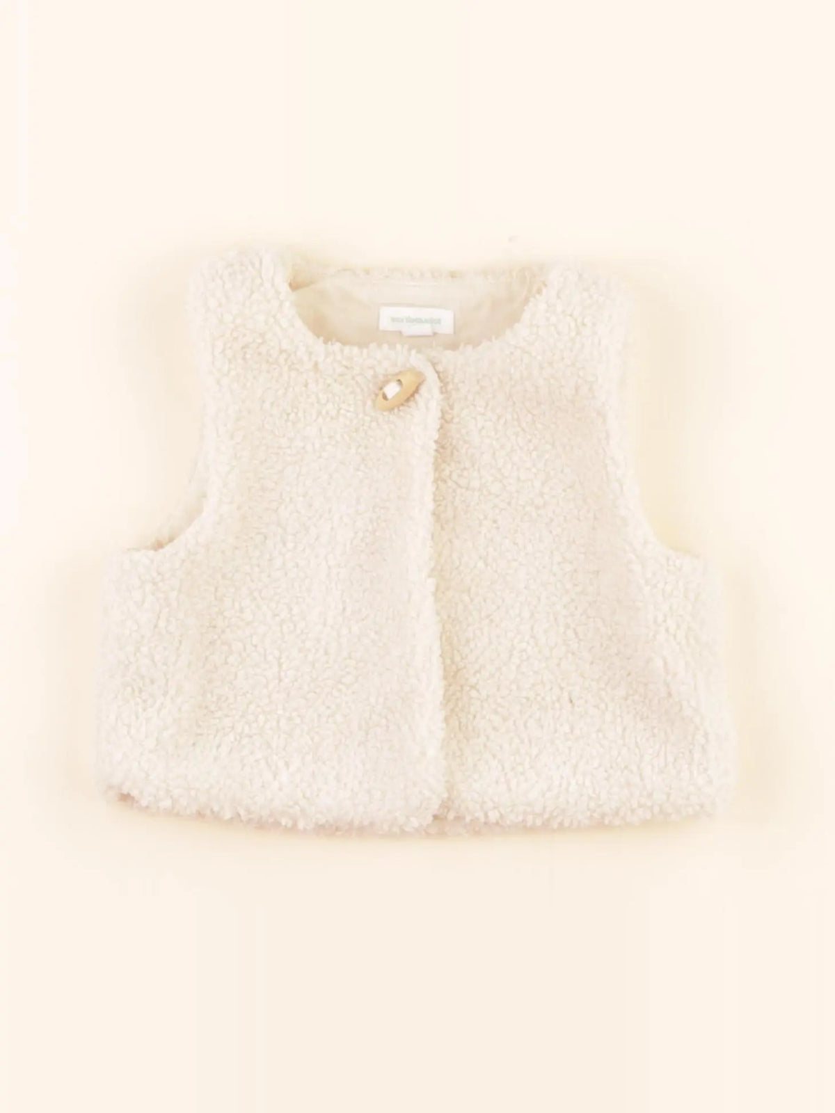 Vertbaudet - gilet beige - 6 mois