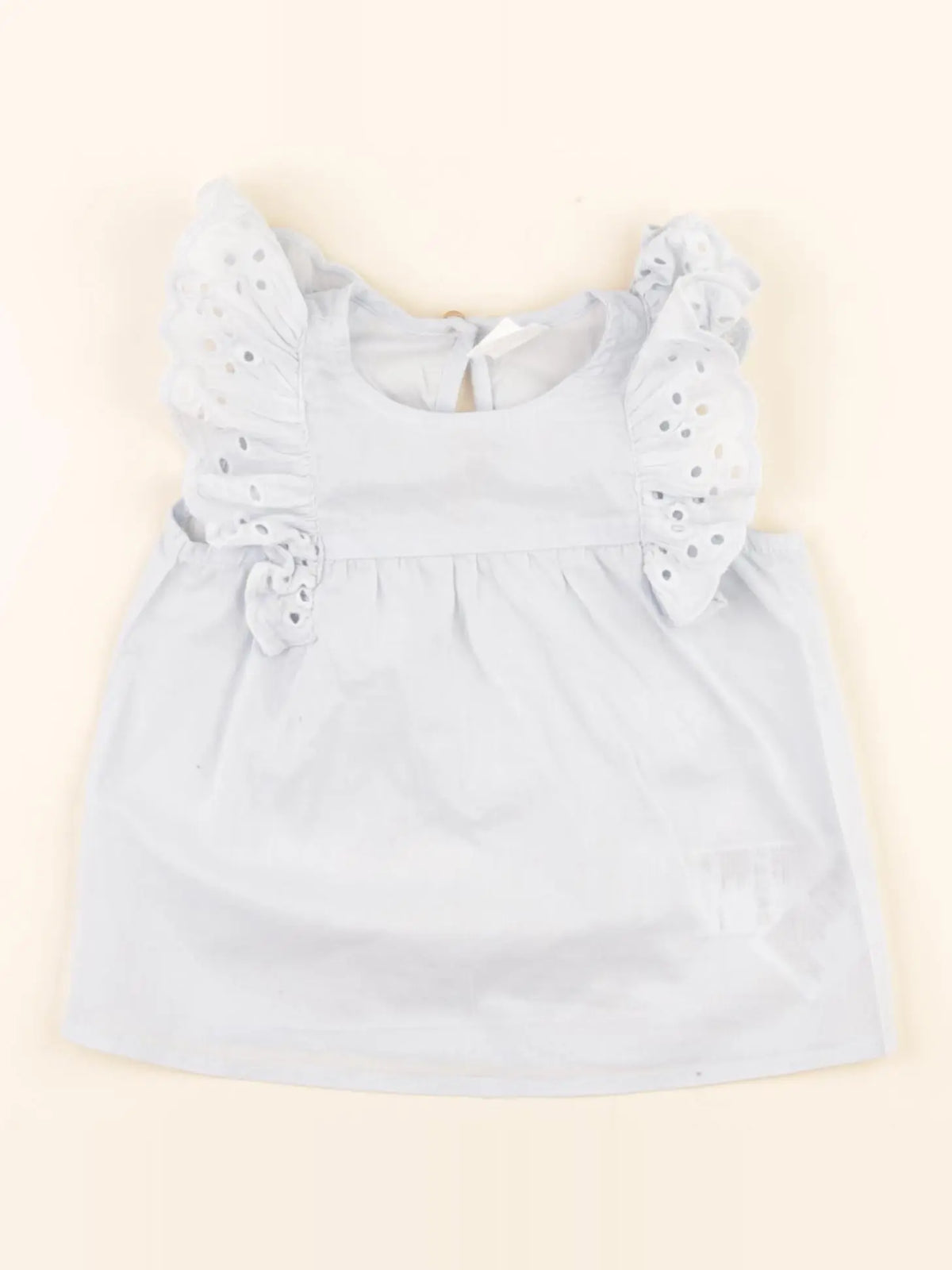 H&M - blouse bleu - 4/6 mois