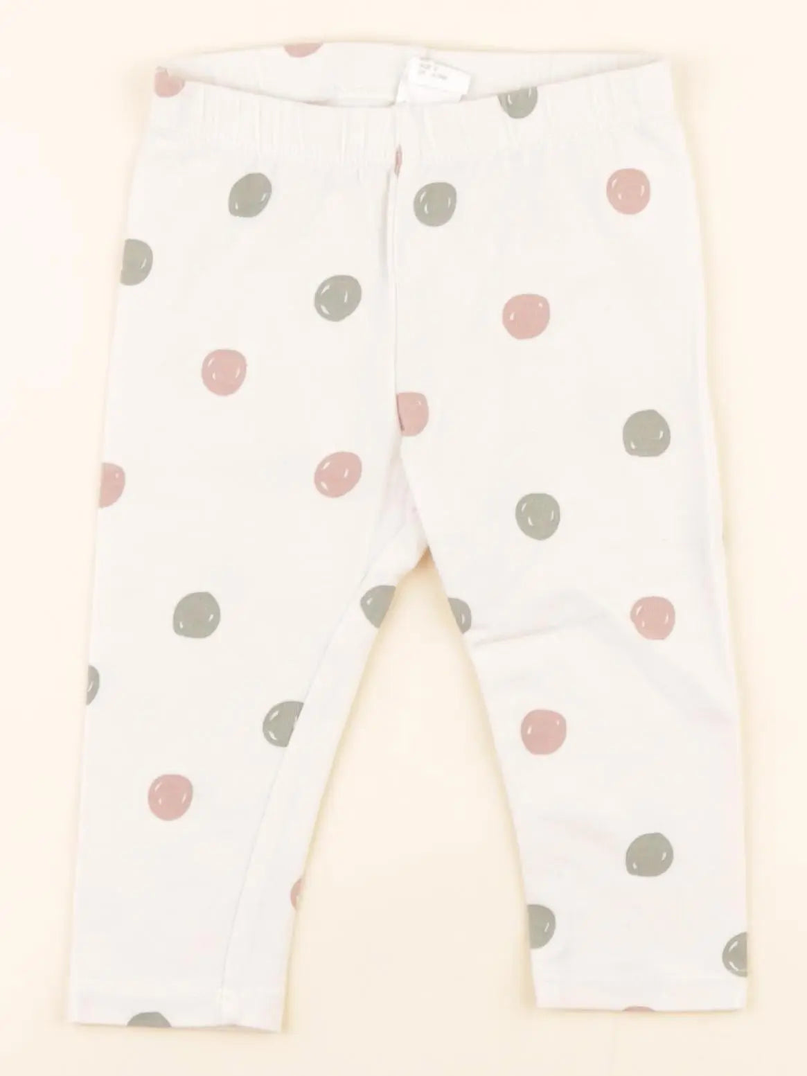 H&M - legging beige - 6/9 mois