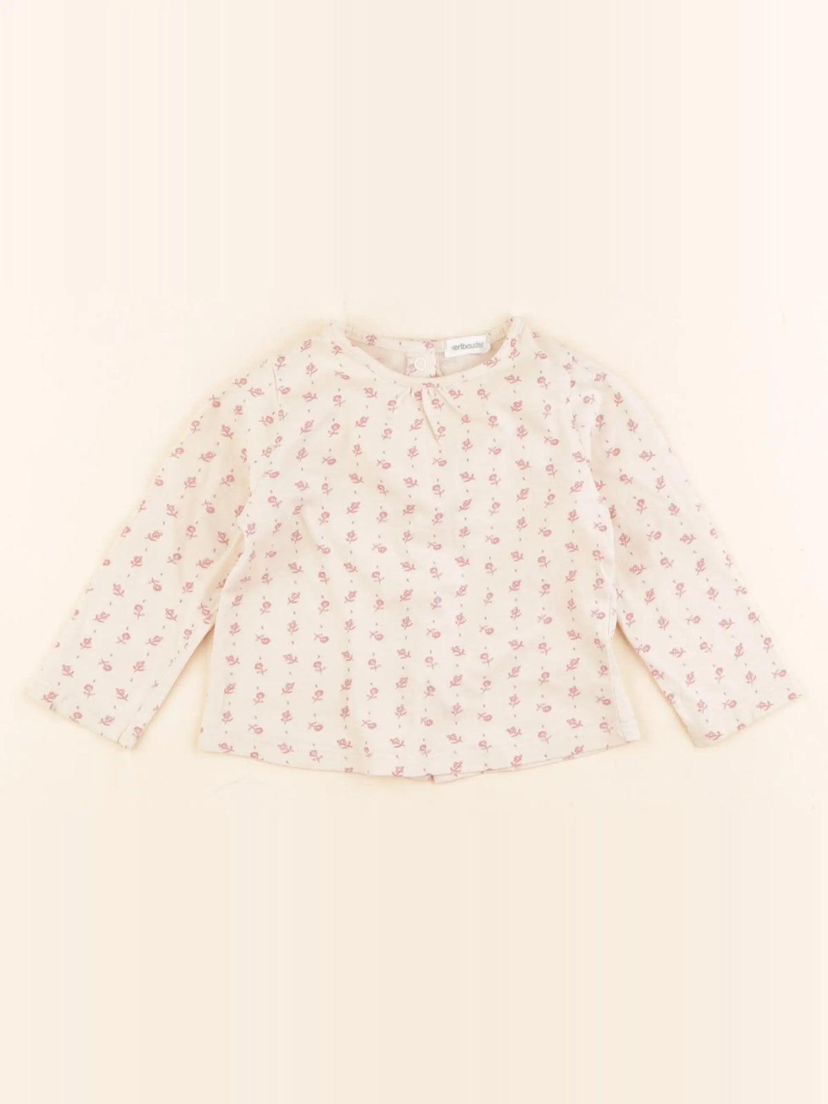 Vertbaudet - tee-shirt beige - 9 mois