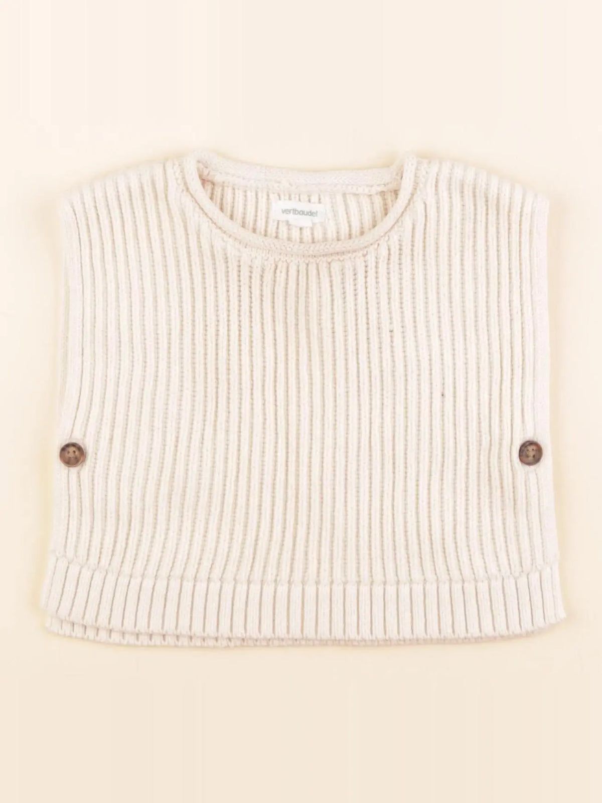 Vertbaudet - gilet beige - 9 mois