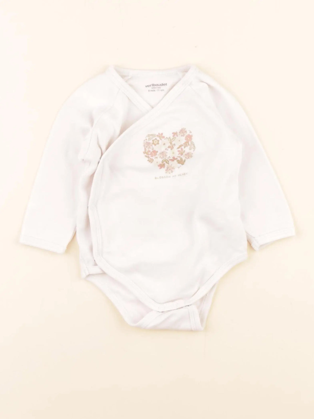 Vertbaudet - body blanc - 9 mois