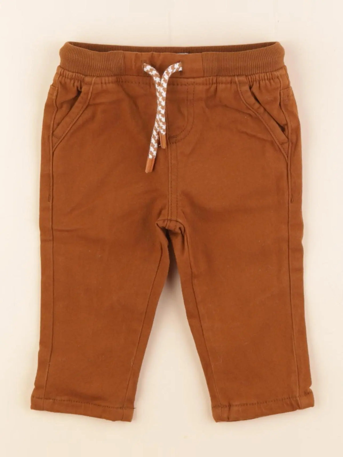 Vertbaudet - pantalon marron - 9 mois