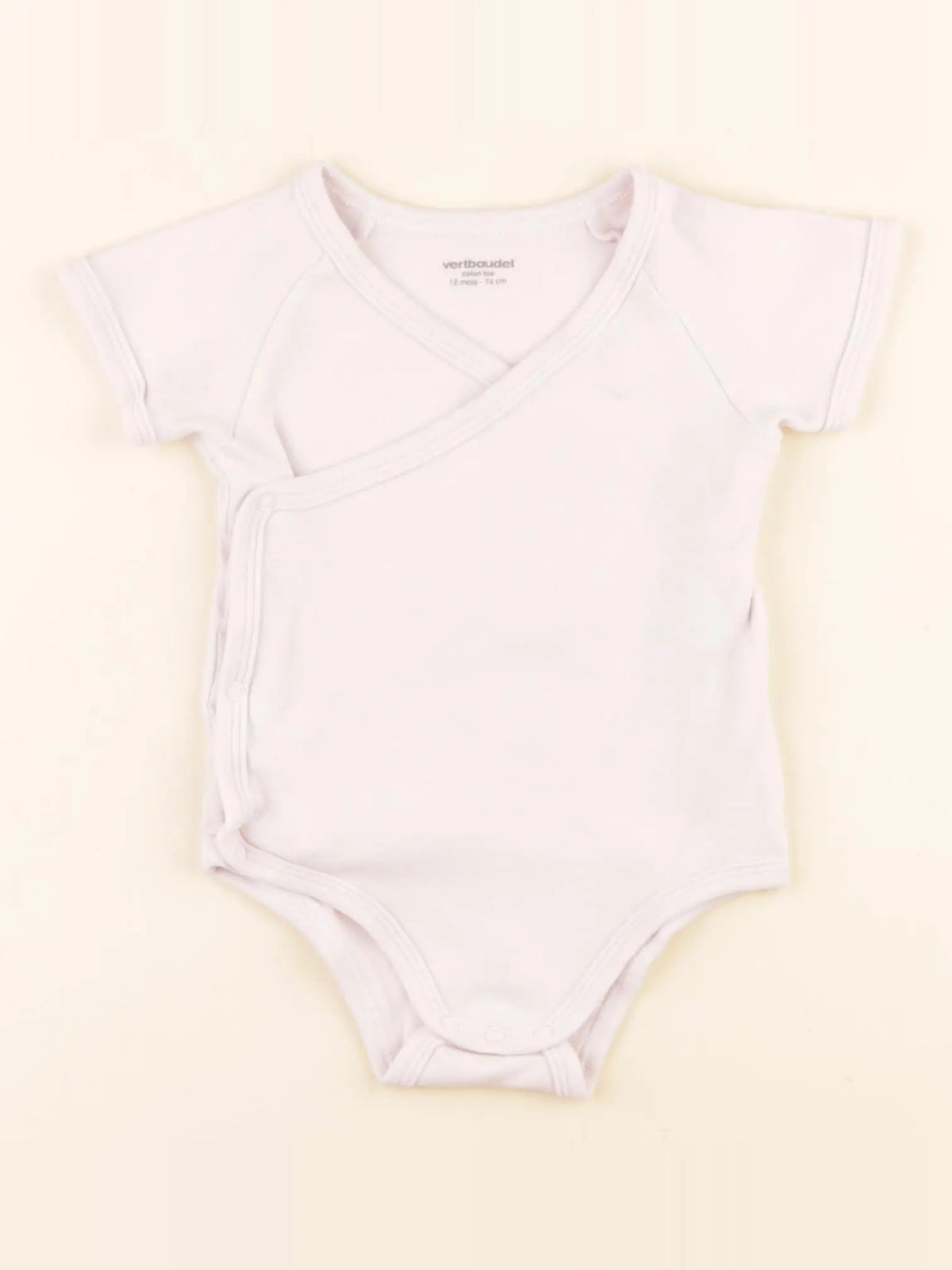 Vertbaudet - body rose - 12 mois