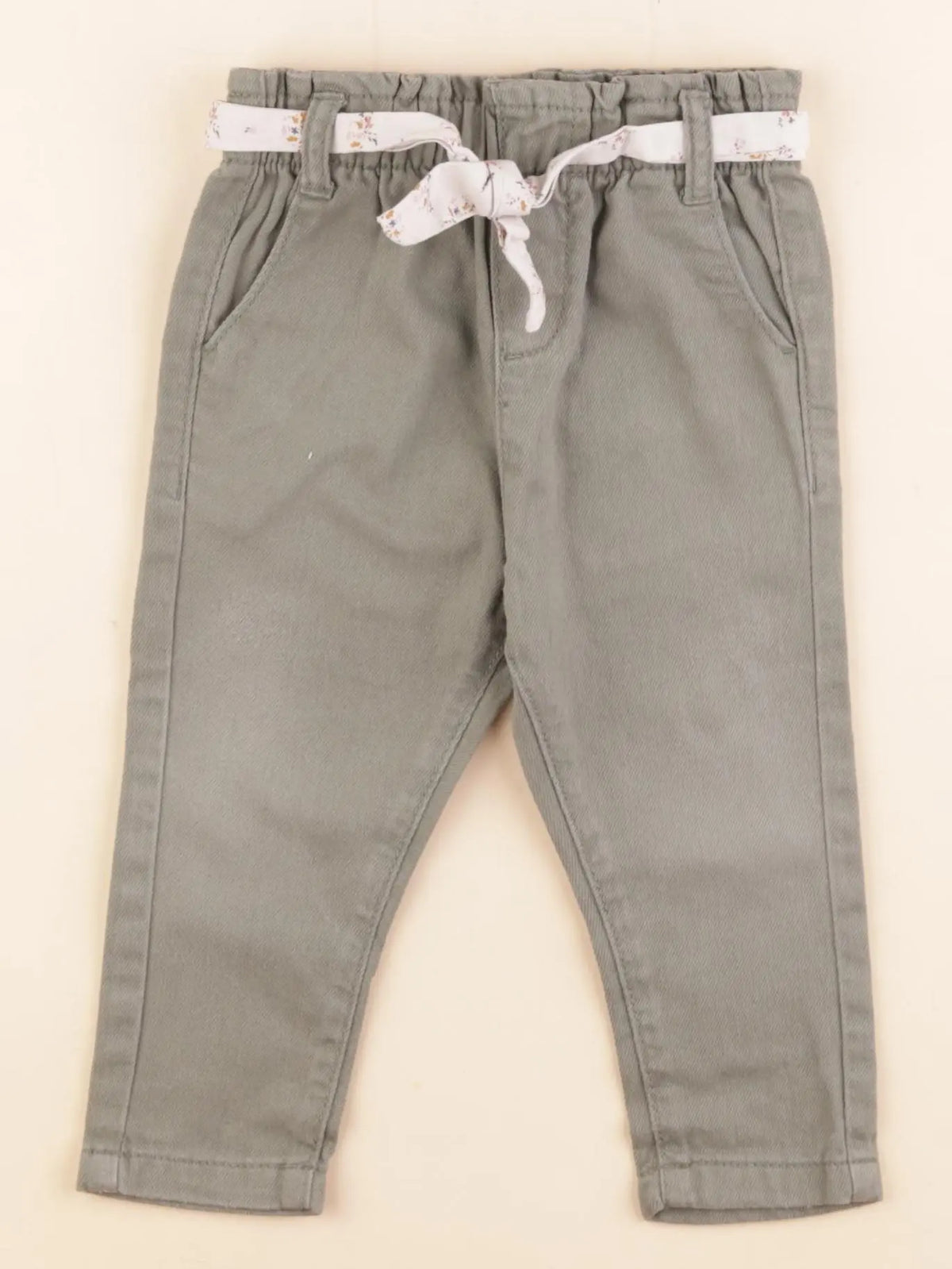 Vertbaudet - pantalon vert - 12 mois