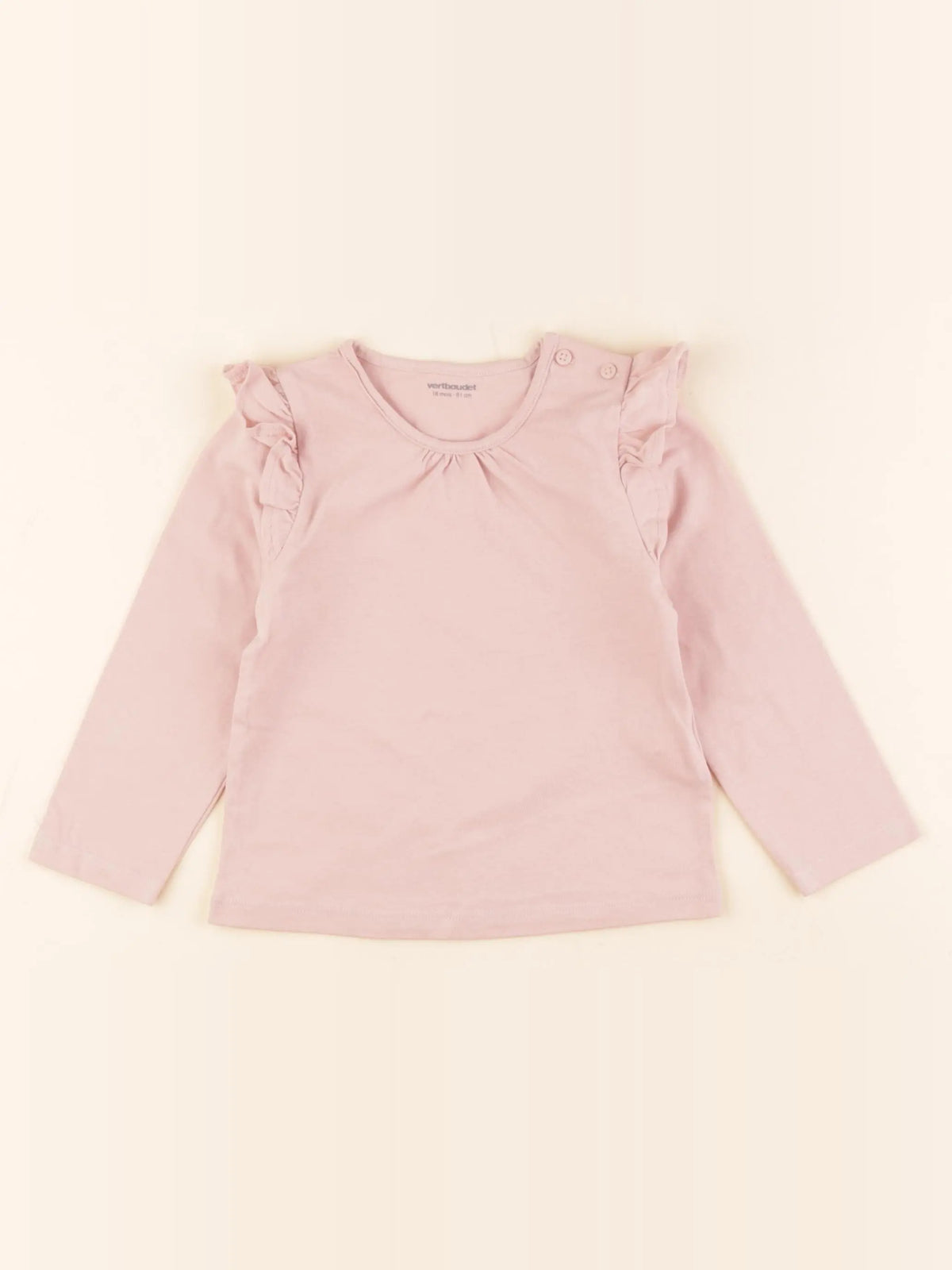 Vertbaudet - tee-shirt rose - 18 mois