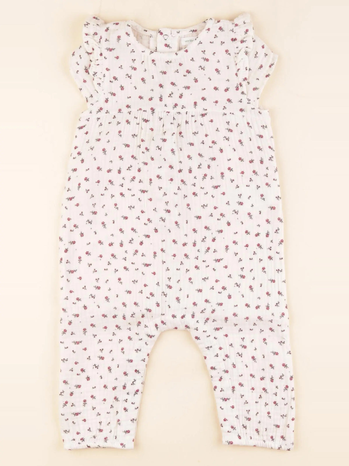 Vertbaudet - combinaison beige - 12 mois