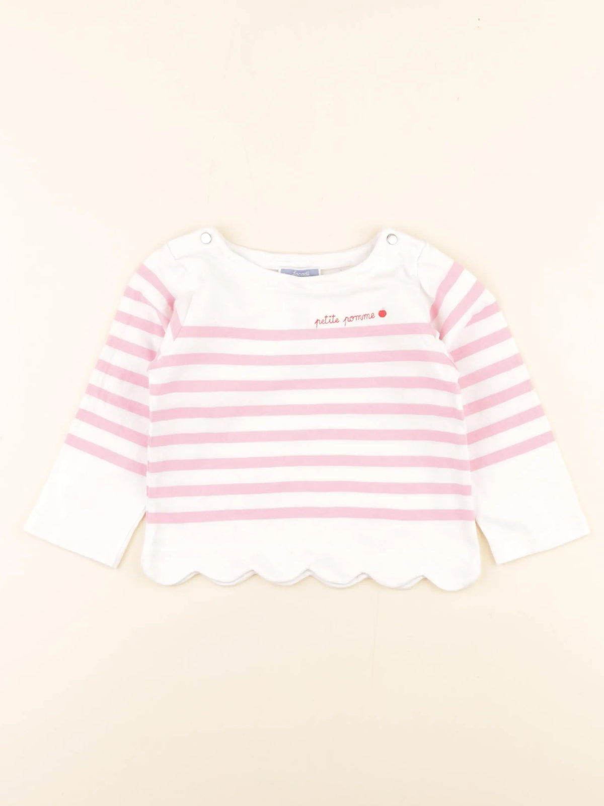 Jacadi - tee-shirt blanc, rose - 36 mois