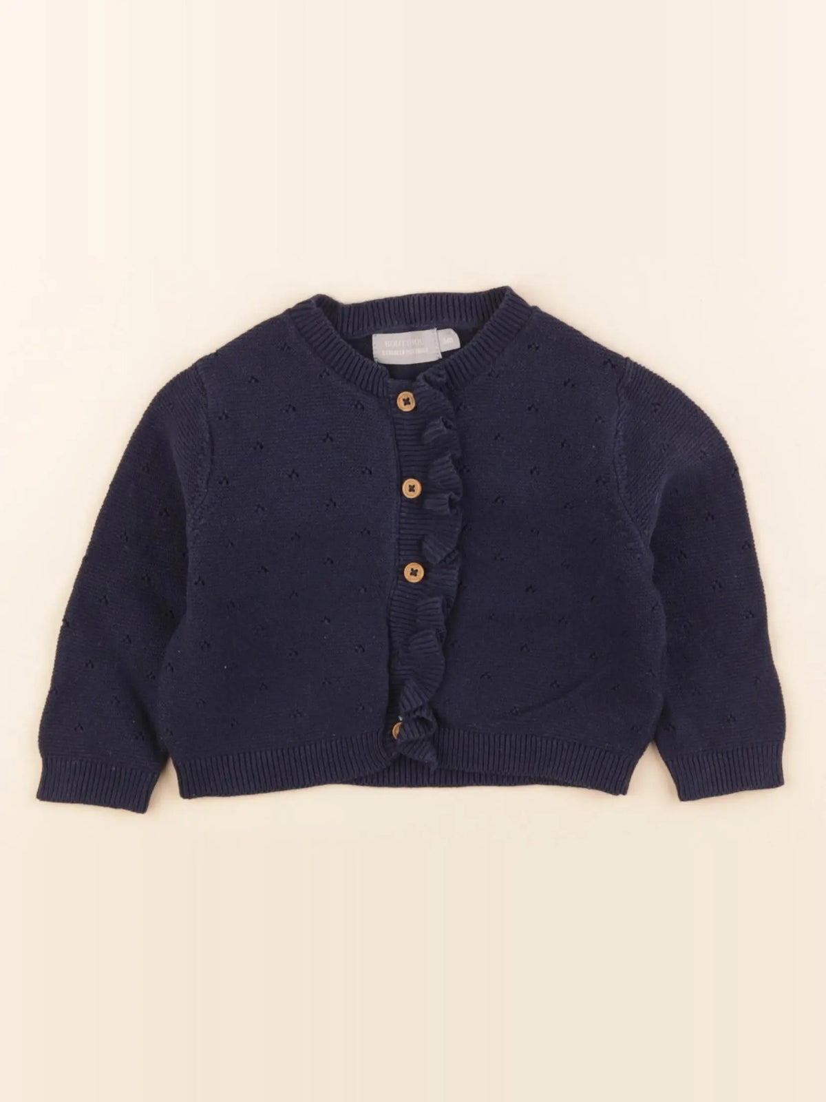 Boutchou - gilet bleu - 6 mois