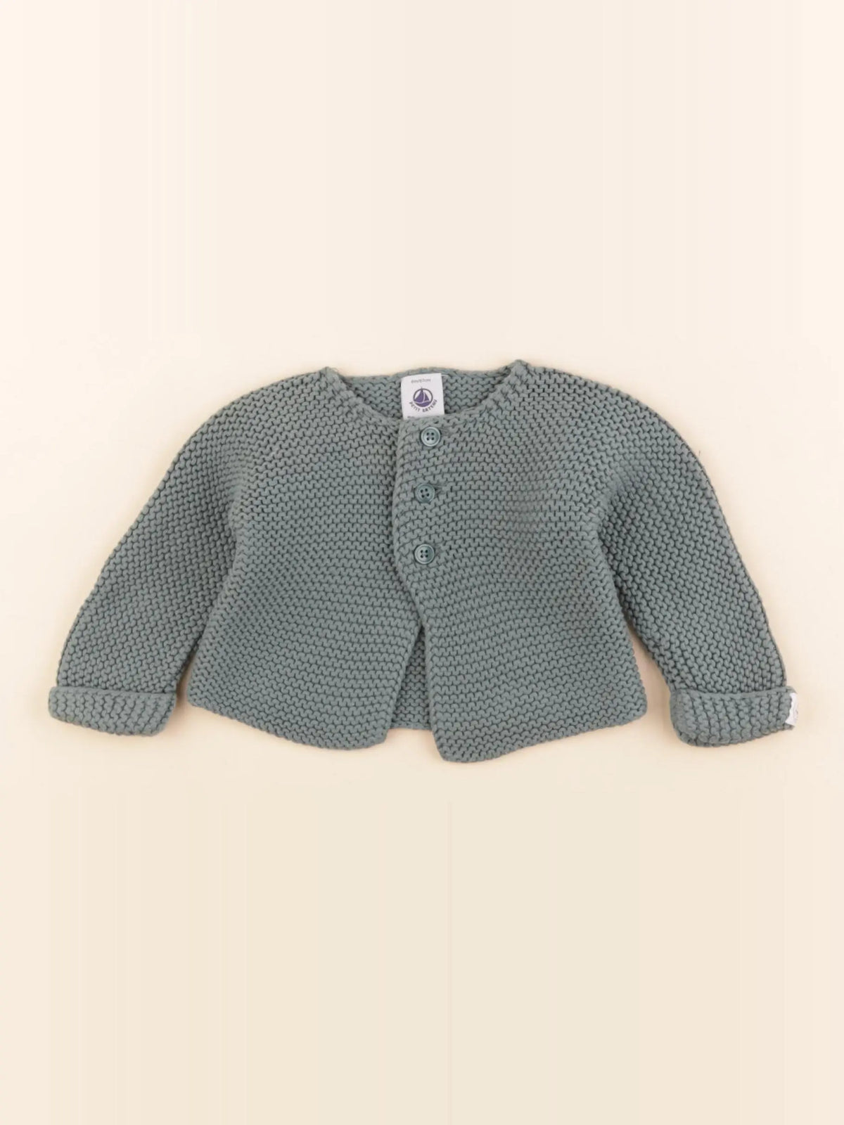 Petit Bateau - gilet bleu - 6 mois