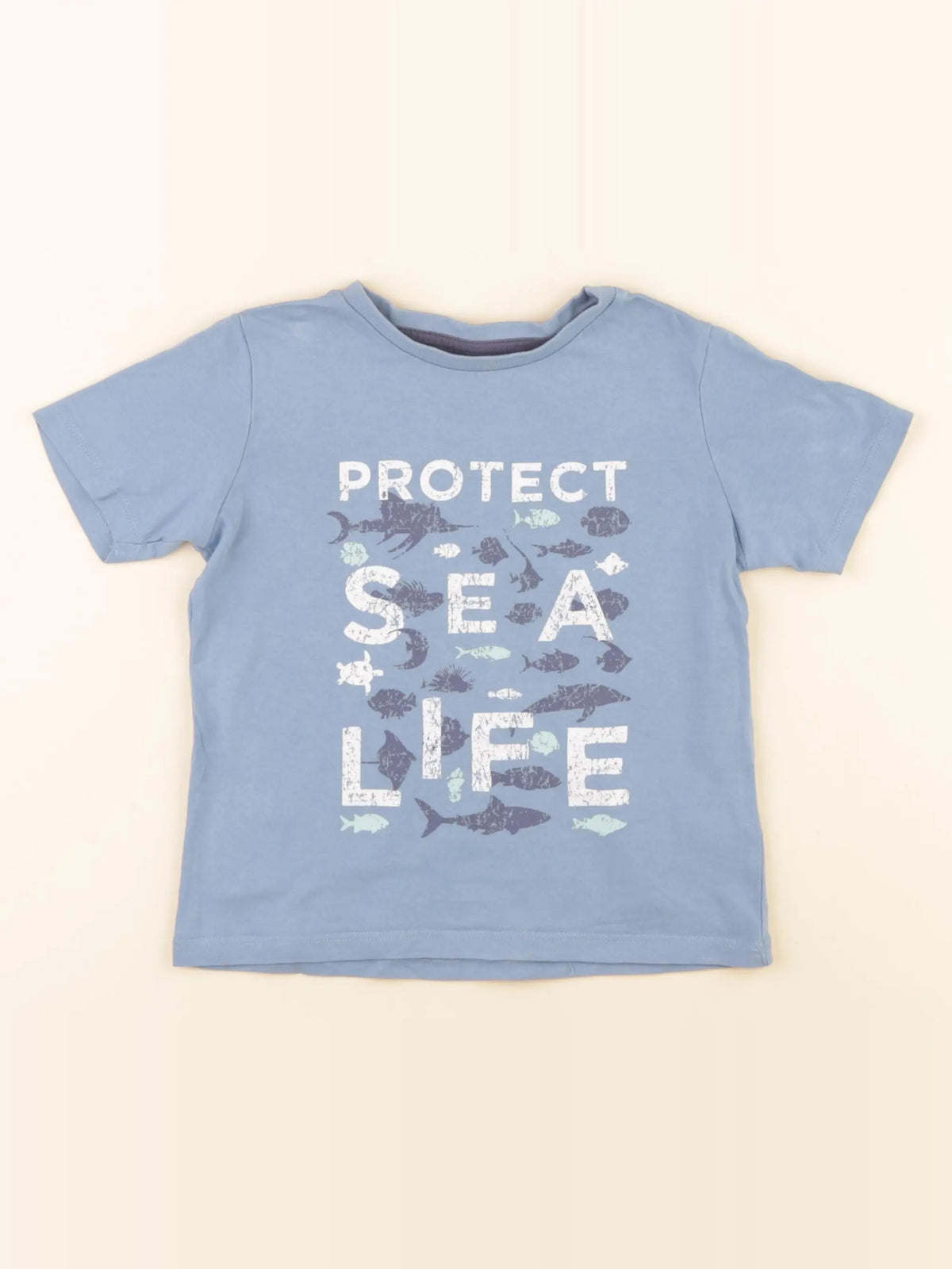 Vertbaudet - tee-shirt bleu - 3 ans