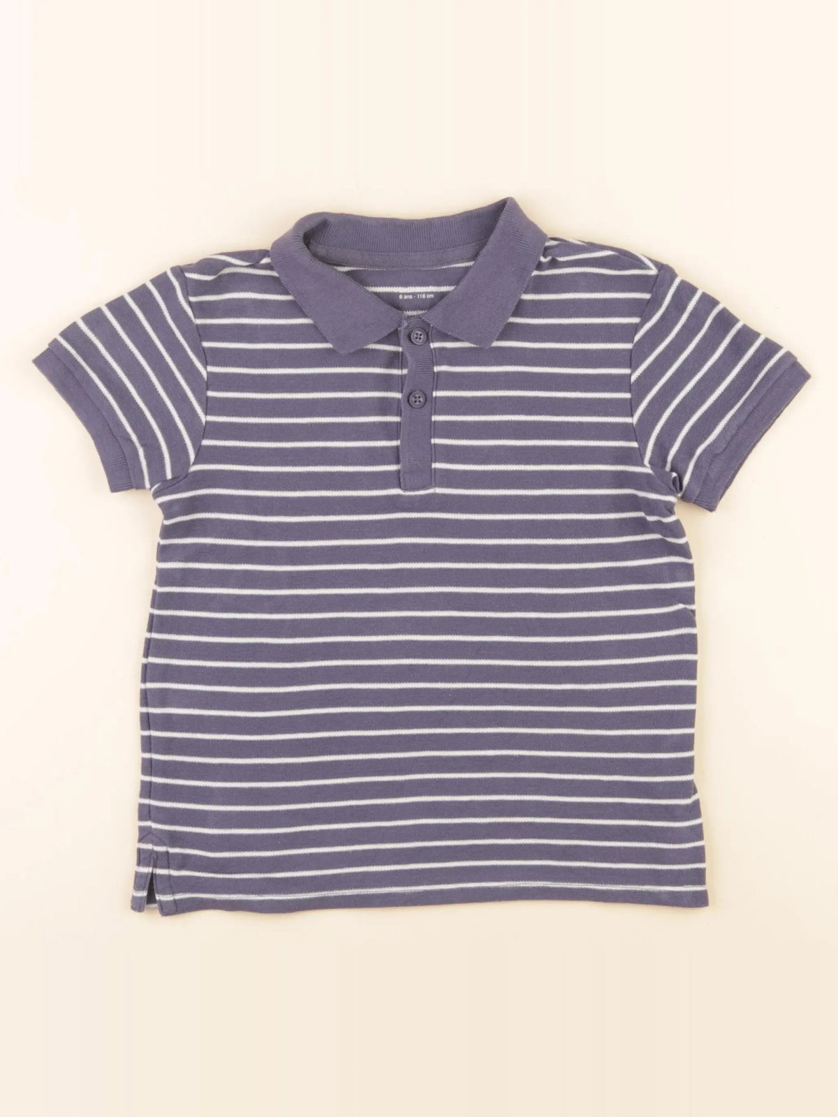 Vertbaudet - polo bleu - 6 ans