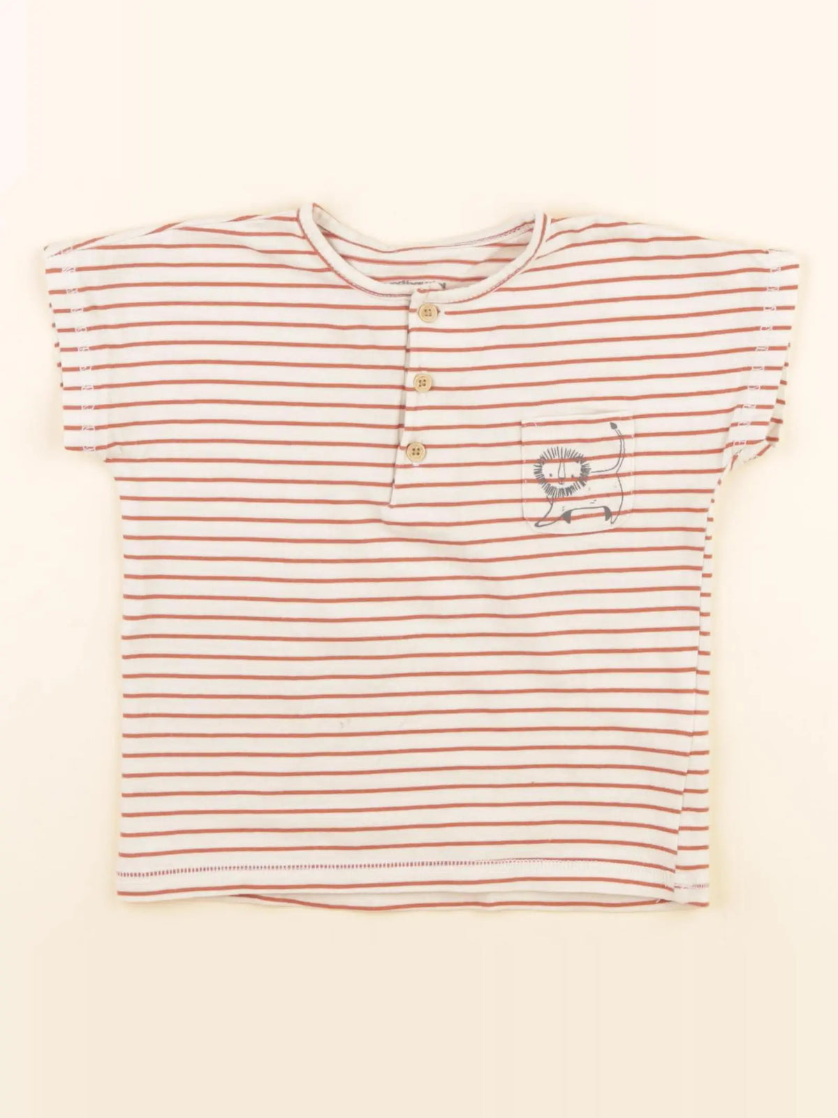 Vertbaudet - tee-shirt beige - 24 mois