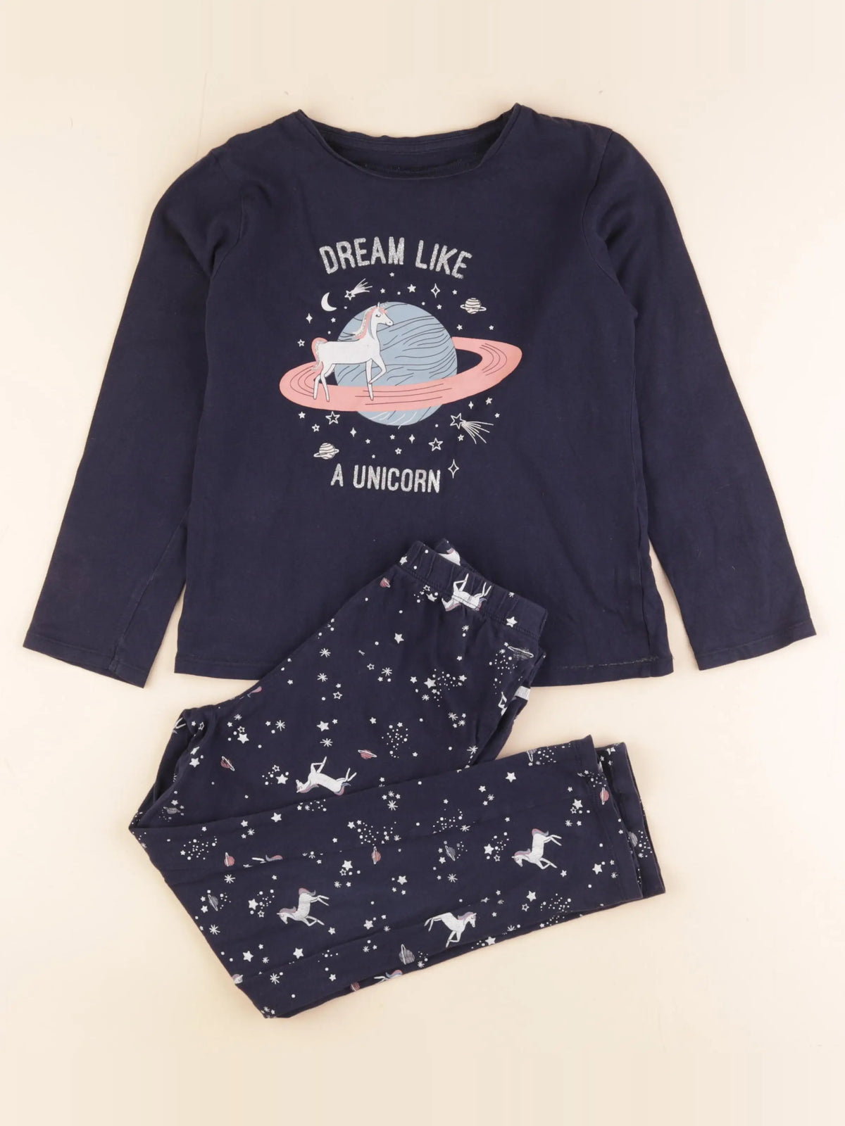 Vertbaudet - pyjama coton bleu - 8 ans