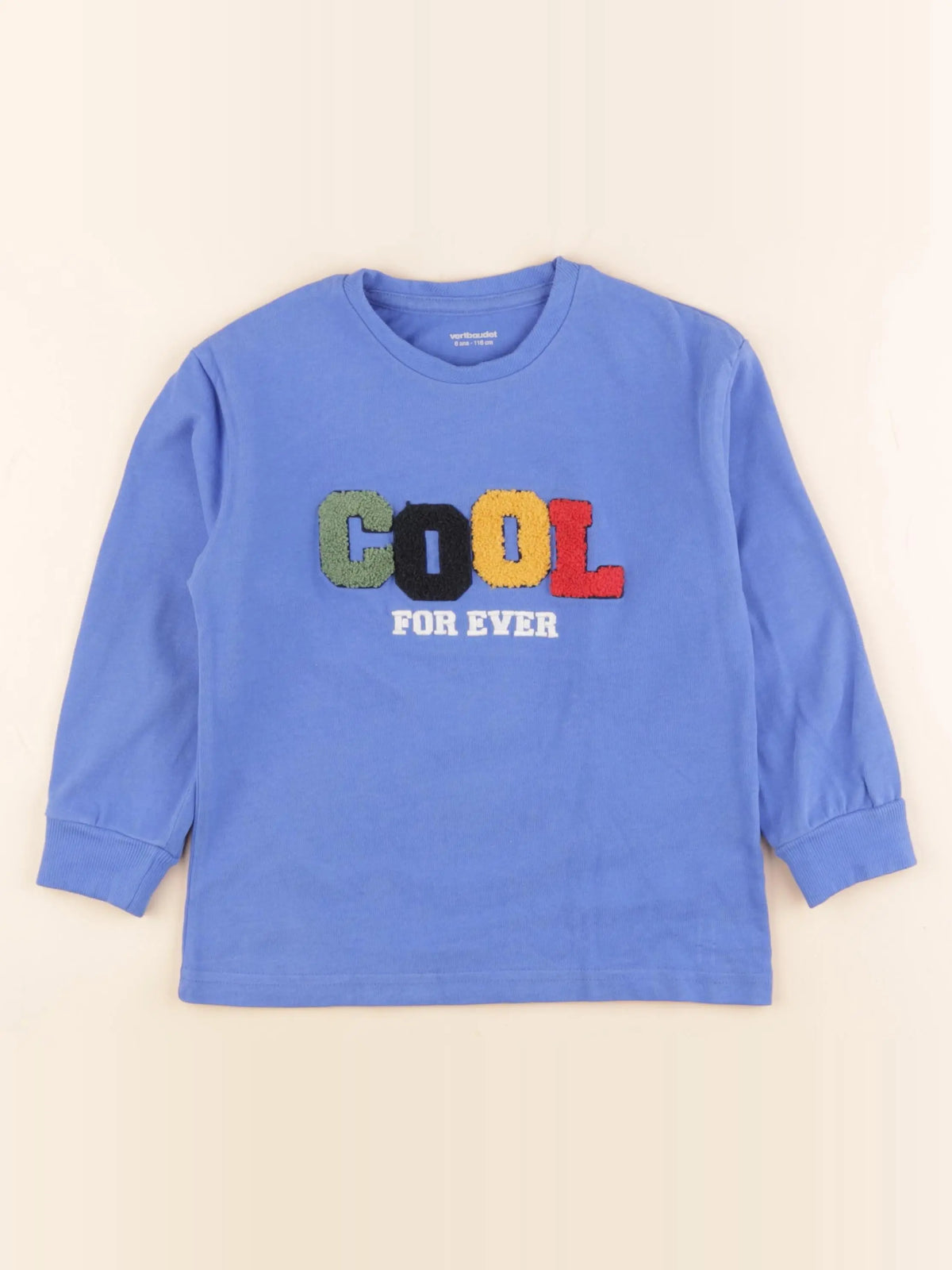 Vertbaudet - tee-shirt bleu - 6 ans