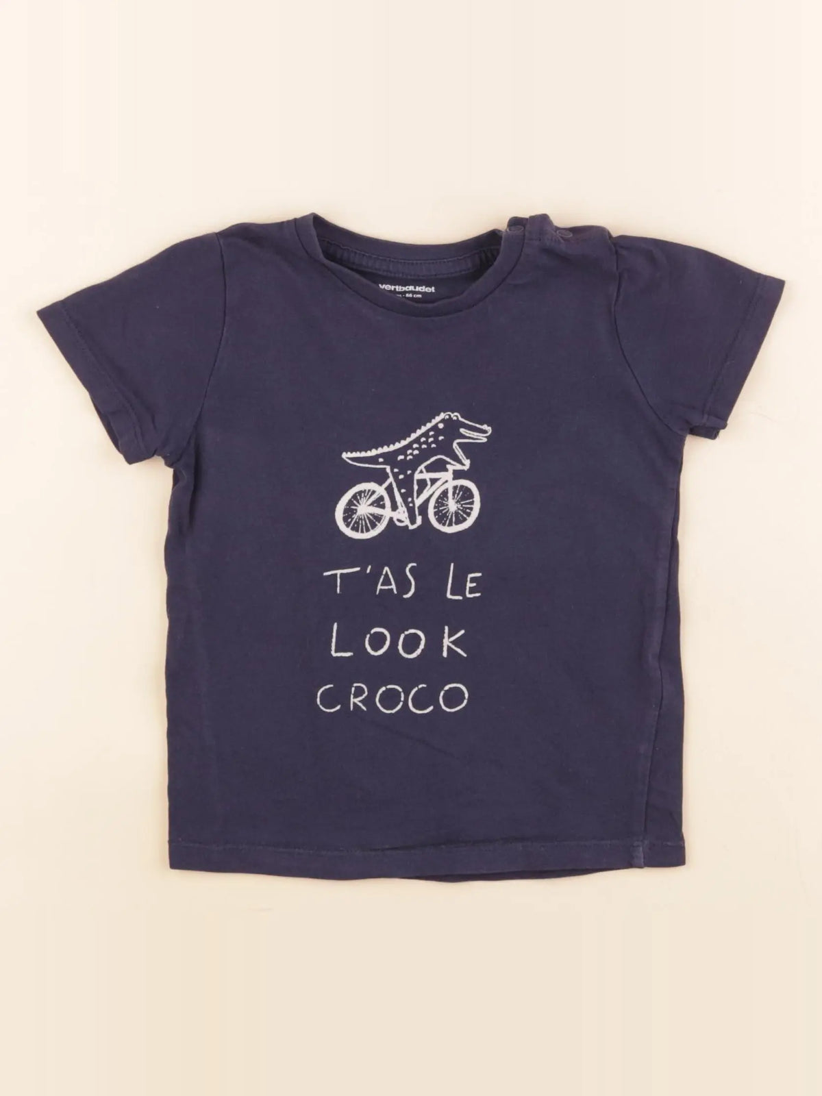 Vertbaudet - tee-shirt bleu - 2 ans