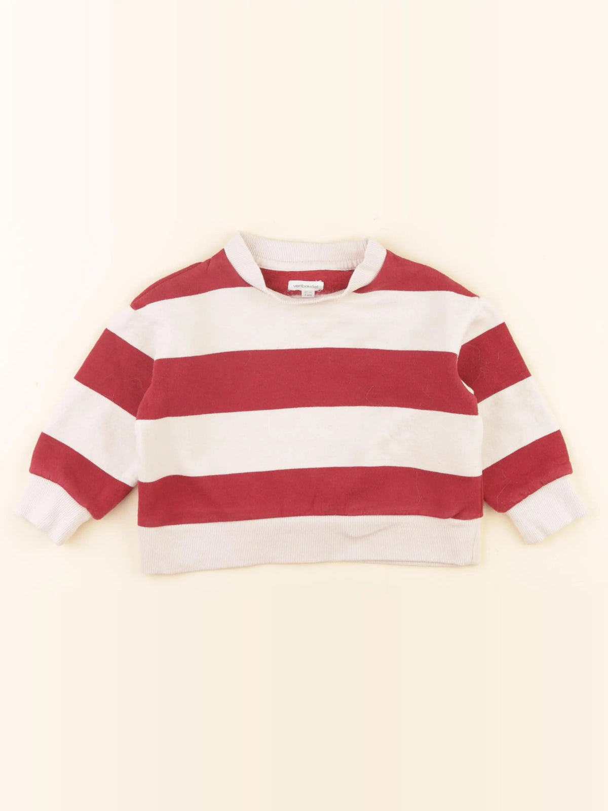 Vertbaudet - sweat rouge - 3 ans