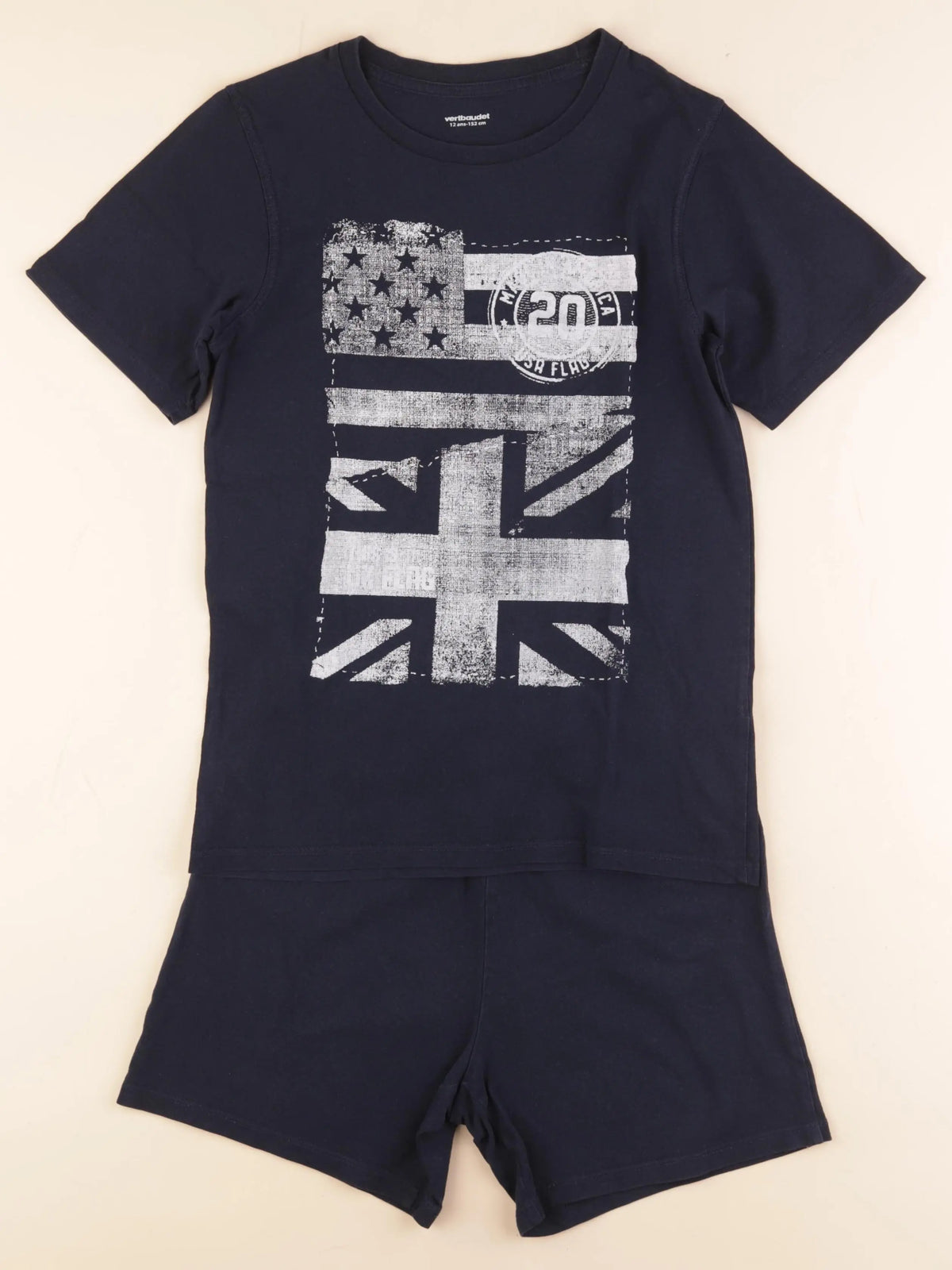 Vertbaudet - pyjama coton bleu - 12 ans