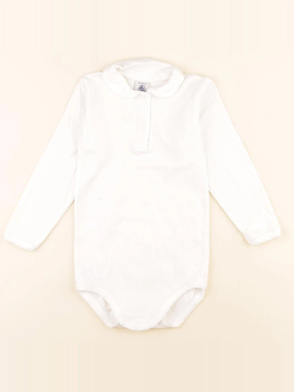 Petit Bateau - body à col blanc - 36 mois
