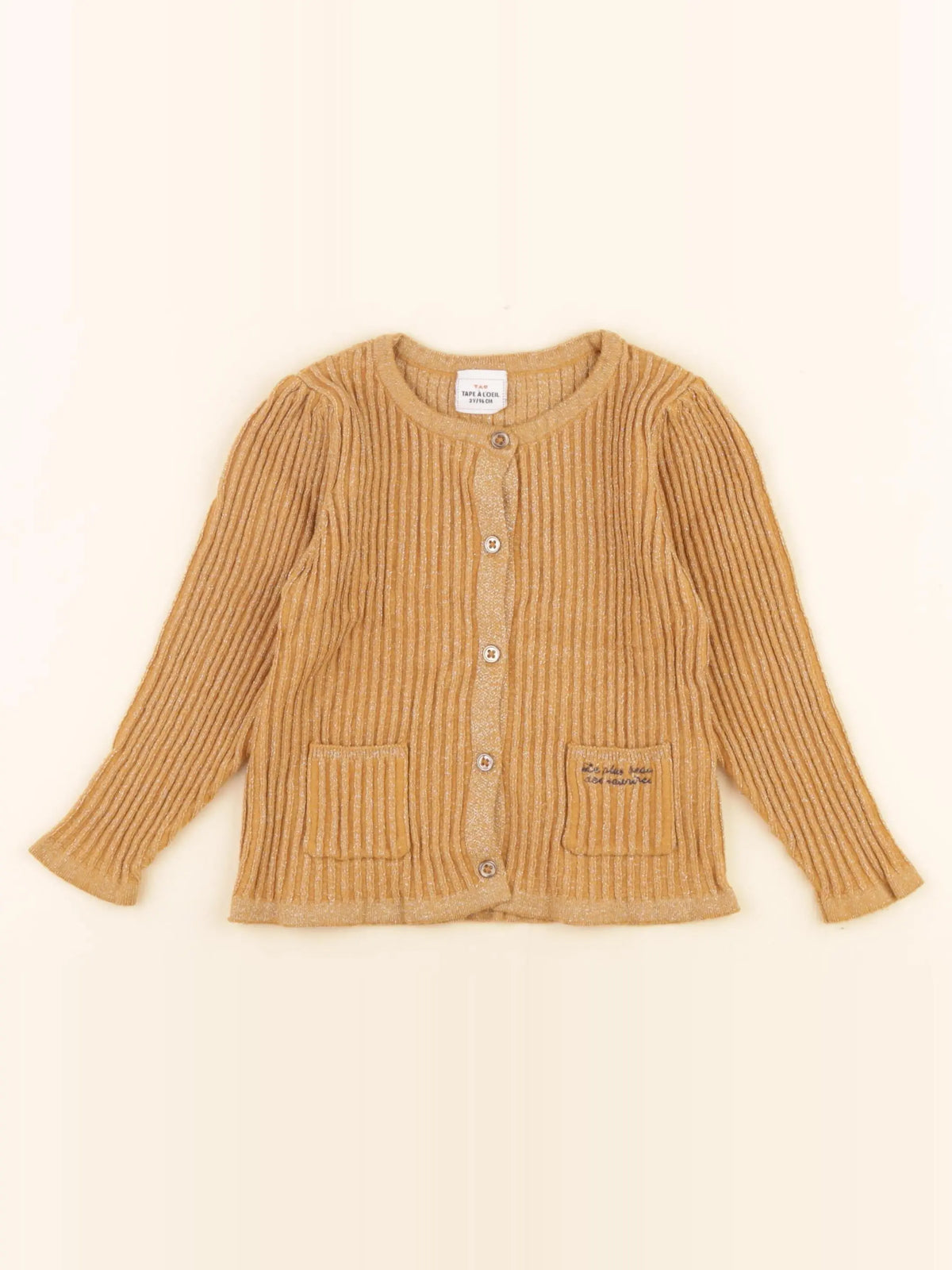 Tape à l'oeil - gilet or, orange - 3 ans