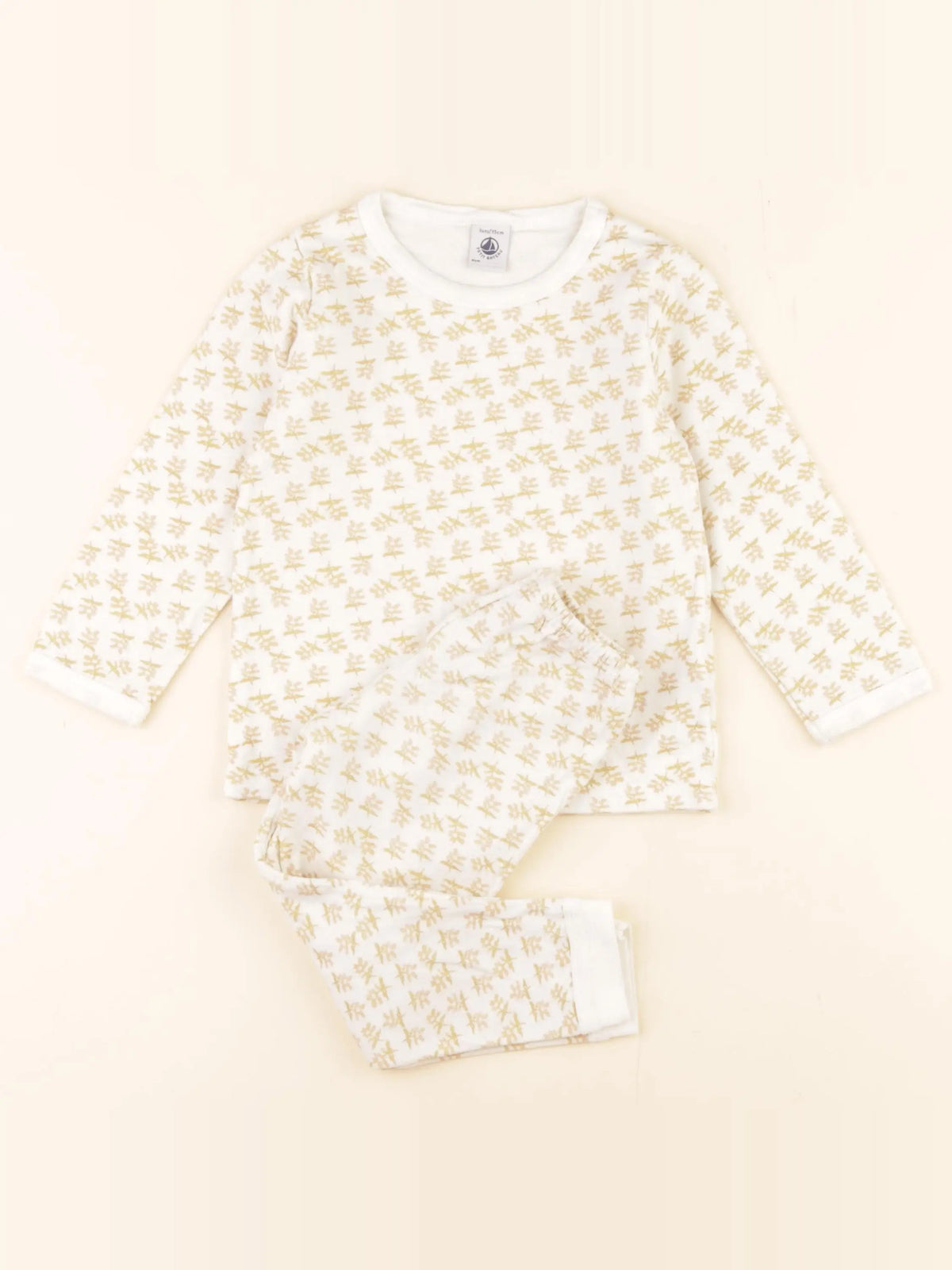 Petit Bateau - pyjama coton beige - 3 ans