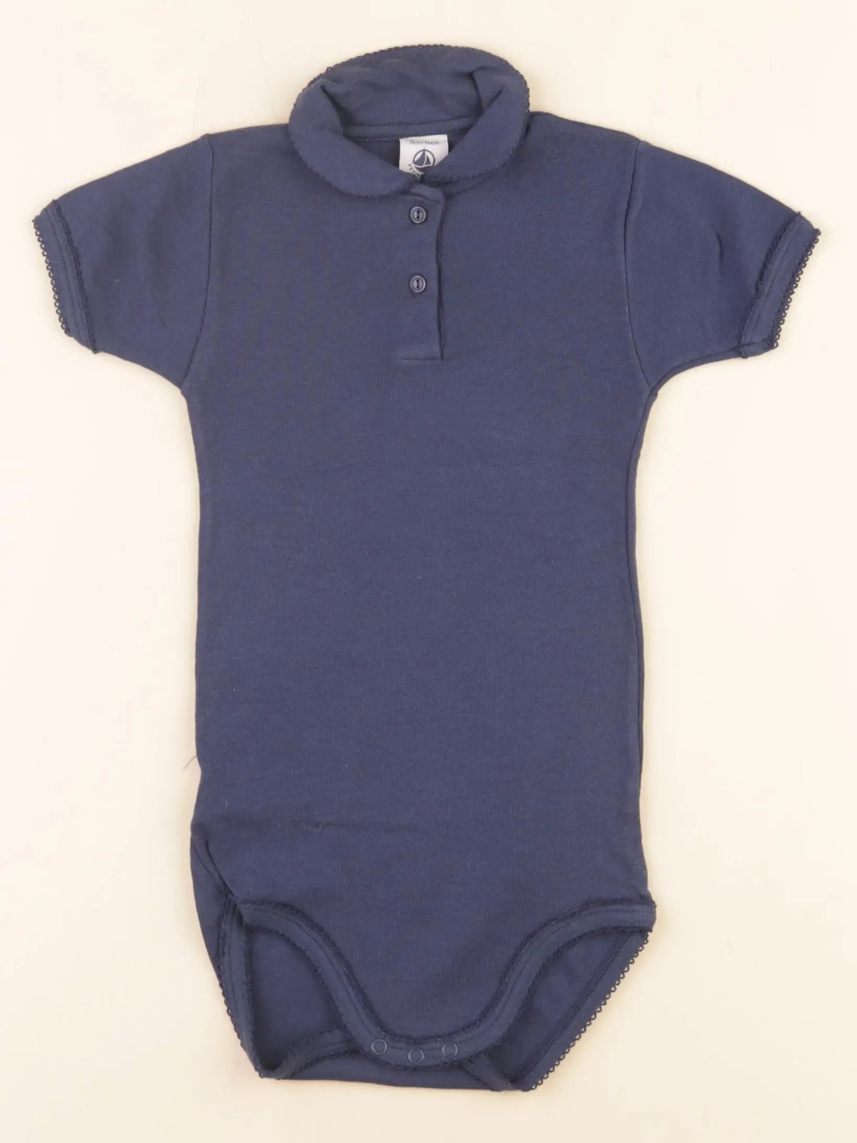 Petit Bateau - body à col bleu - 36 mois