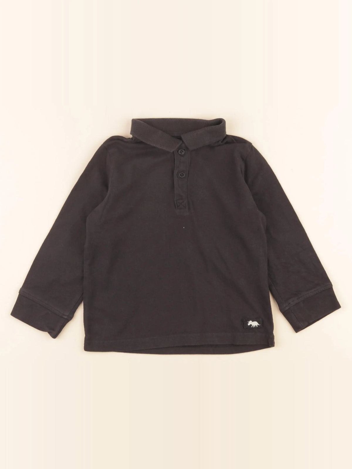 Vertbaudet - polo noir - 4 ans