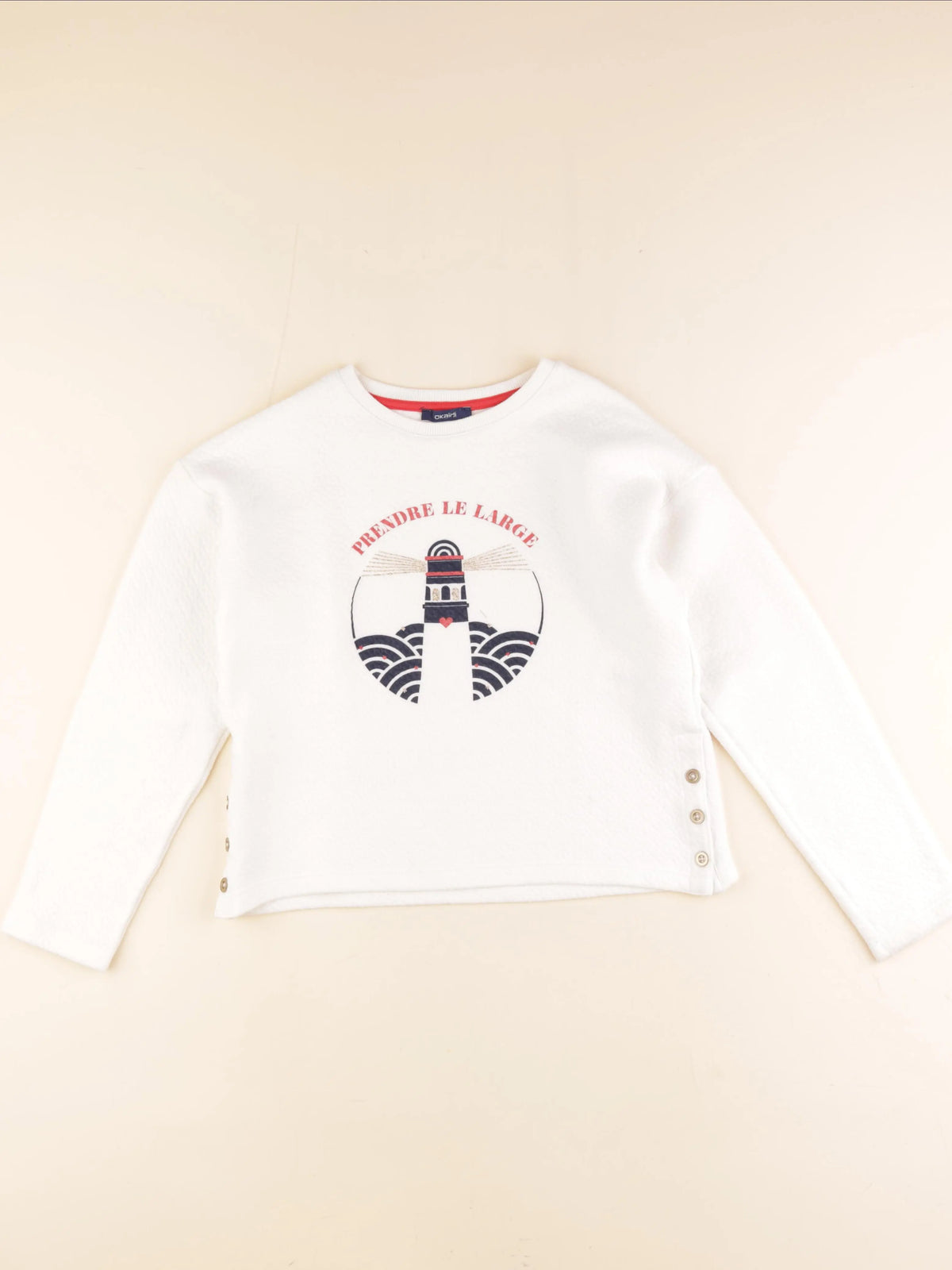 Okaidi - sweat blanc - 10 ans