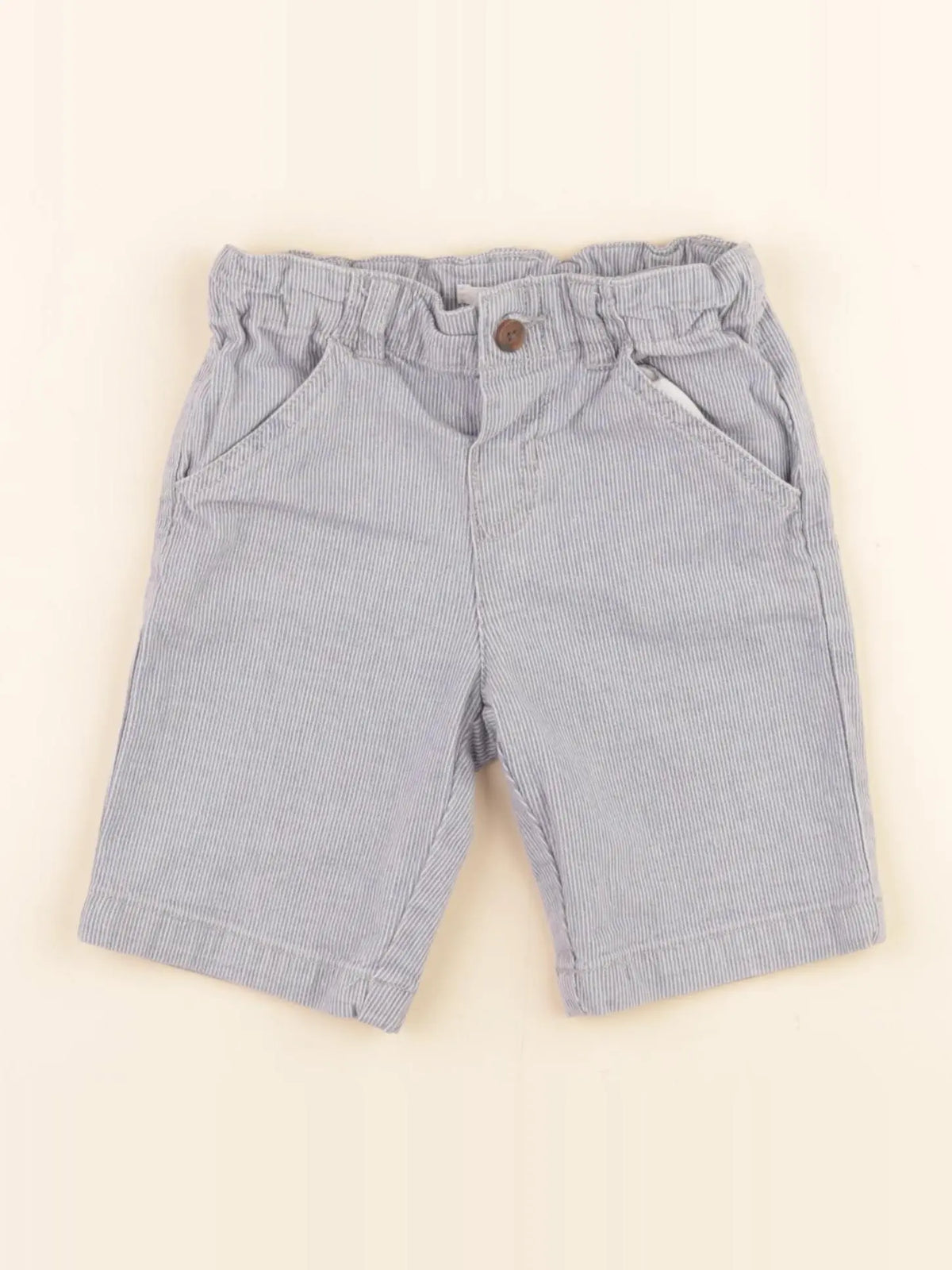 Boutchou - short blanc, bleu - 18 mois