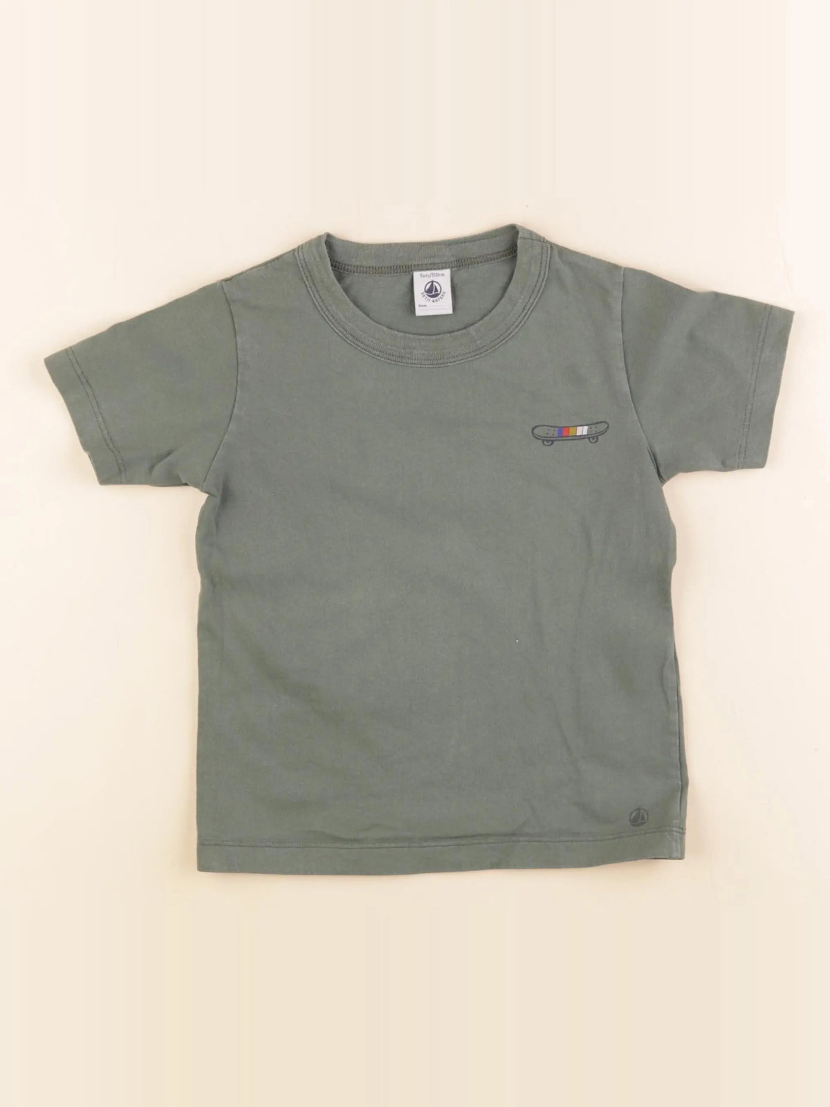 Petit Bateau - tee-shirt vert - 5 ans