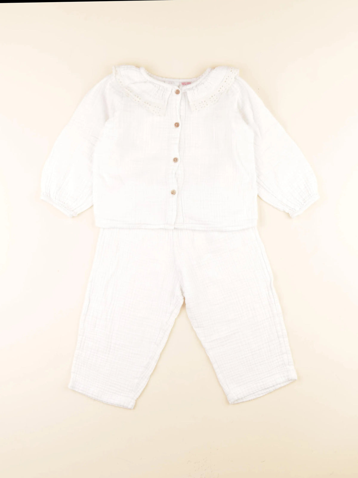 Zara - ensemble blanc - 3/4 ans