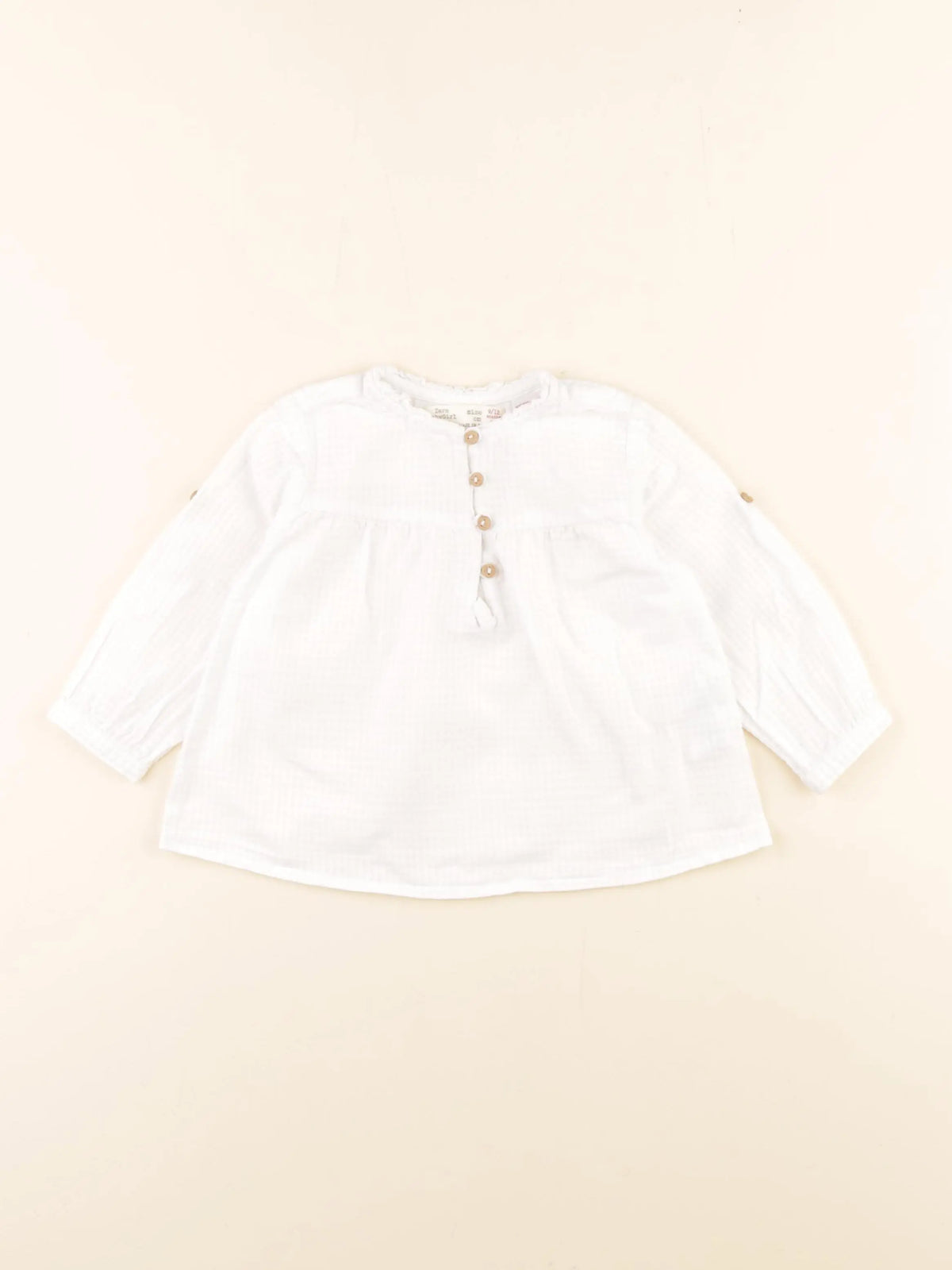 Zara - blouse blanc - 9/12 mois