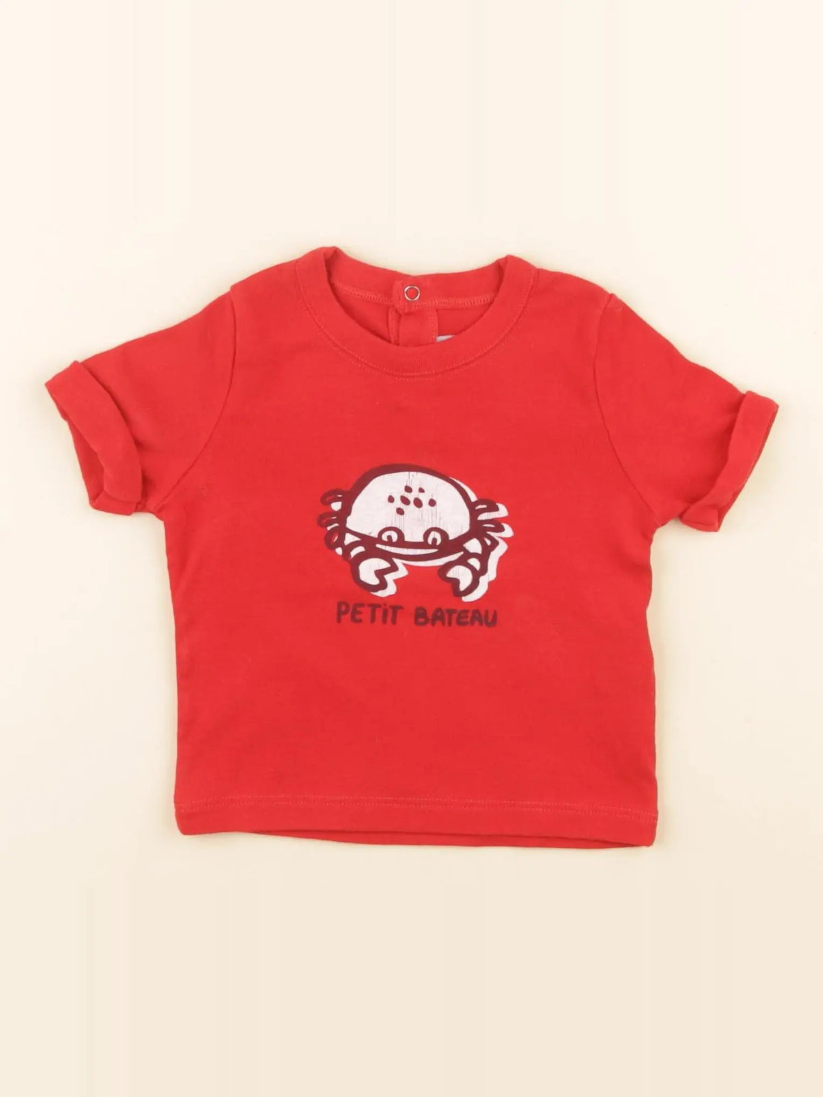 Petit Bateau - tee-shirt rouge - 6 mois