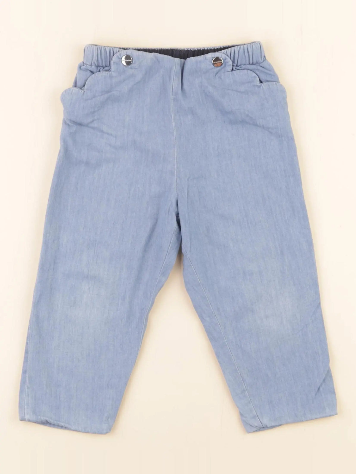 Jacadi - pantalon doublé bleu - 24 mois